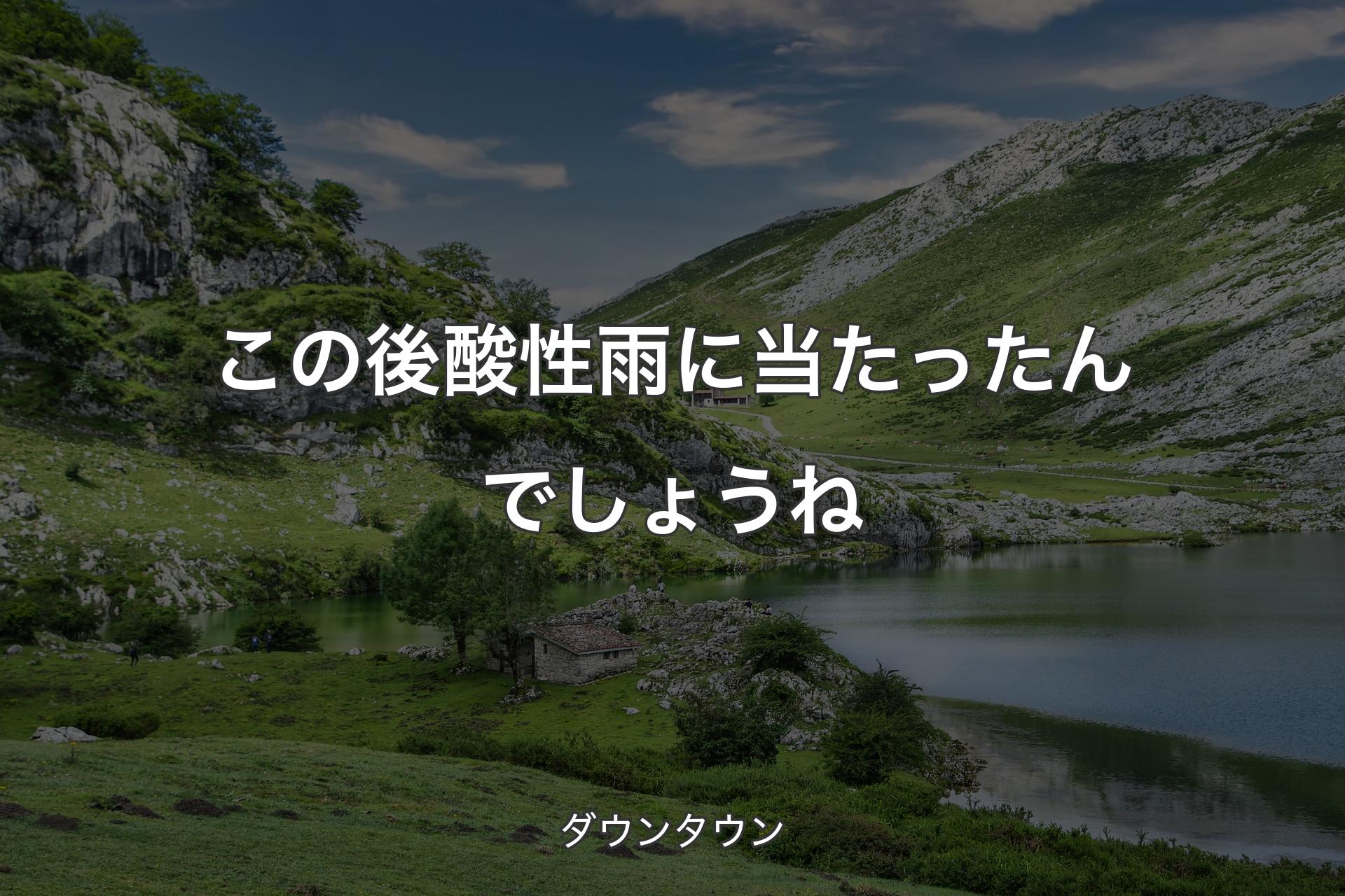 【背景1】この後酸性雨に当たったんでしょうね - ダウンタウン