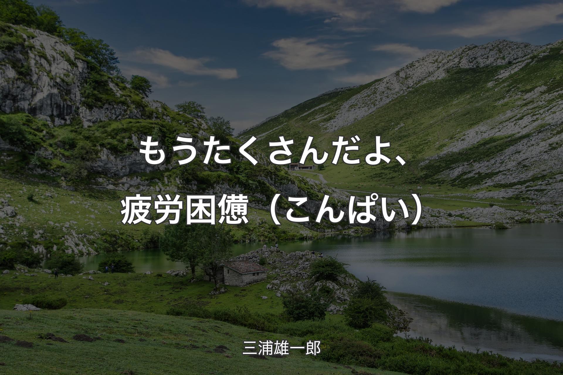 【背景1】もうたくさんだよ、疲労困憊（こんぱい） - 三浦雄一郎