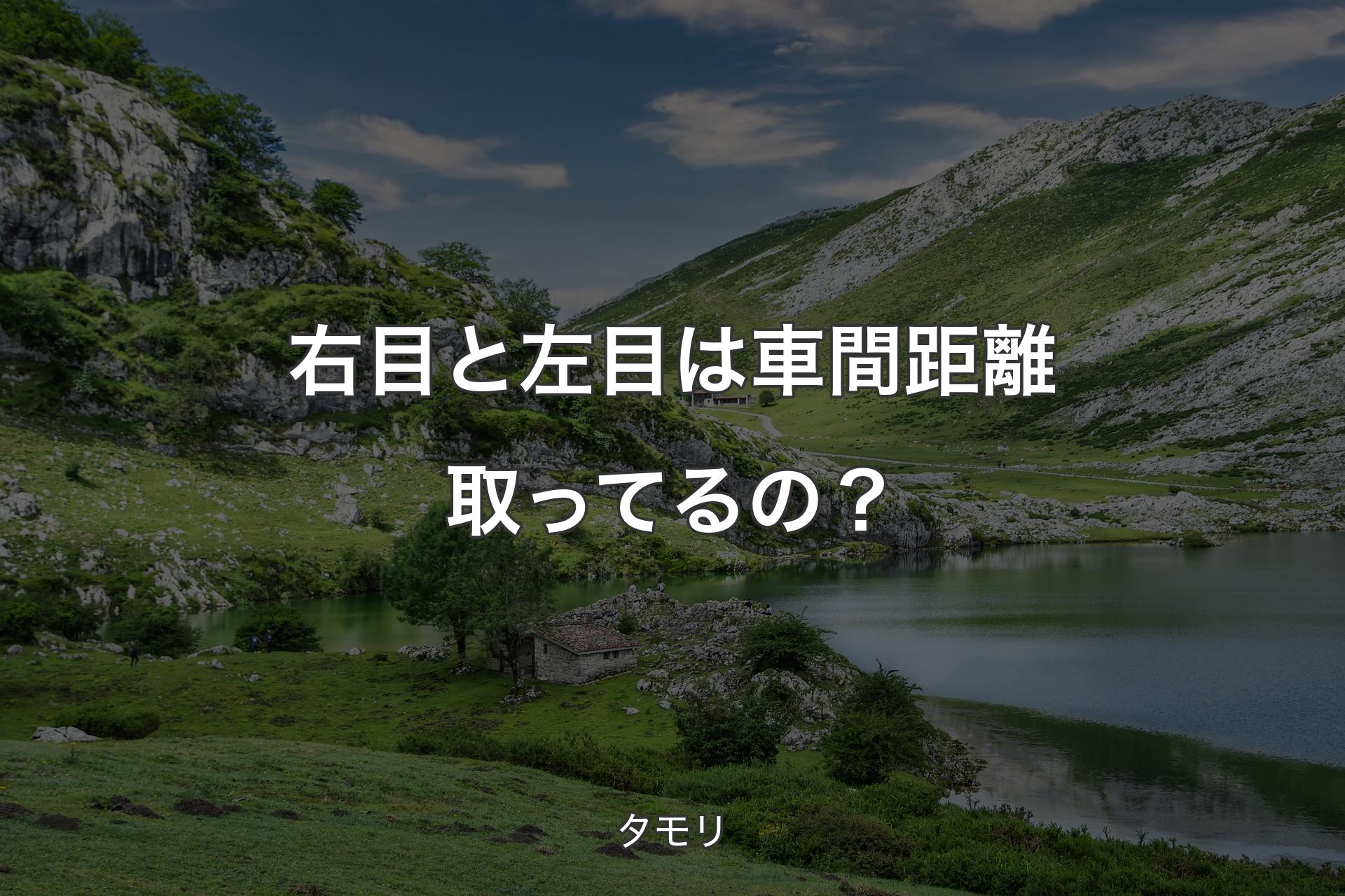 【背景1】右目と左目は車間距離取ってるの？ - タモリ