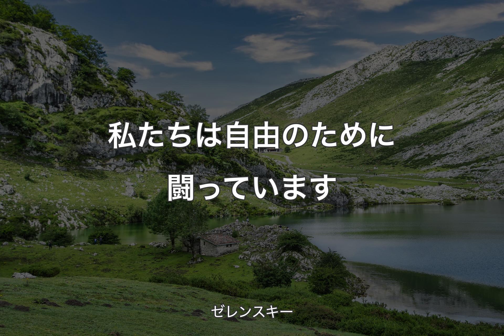 【背景1】私たちは自由のために闘っています - ゼレンスキー