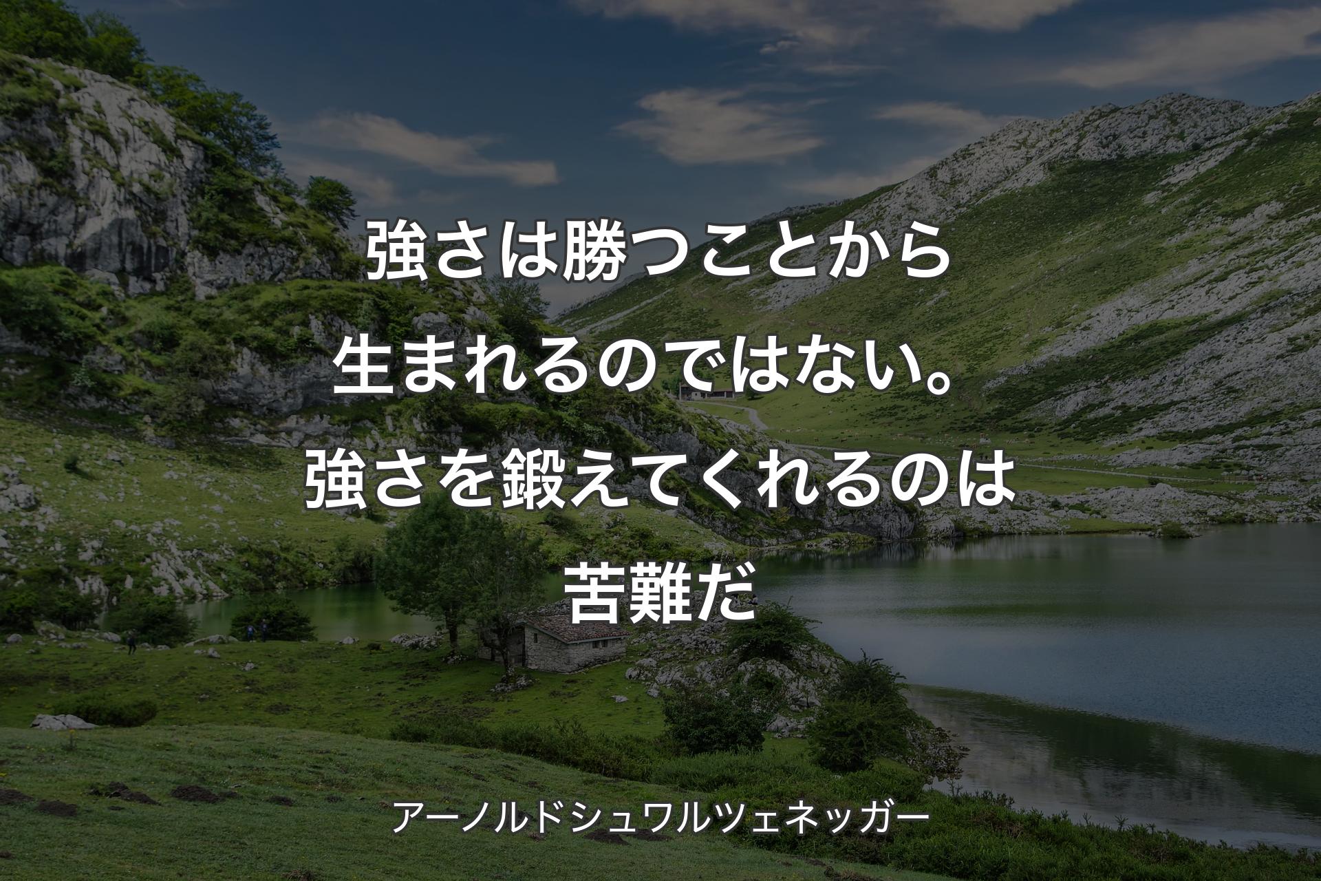 【背景1】強さは勝つことから生まれるのではない。強さを鍛えてくれるのは苦難だ - アーノルドシュワルツェネッガー