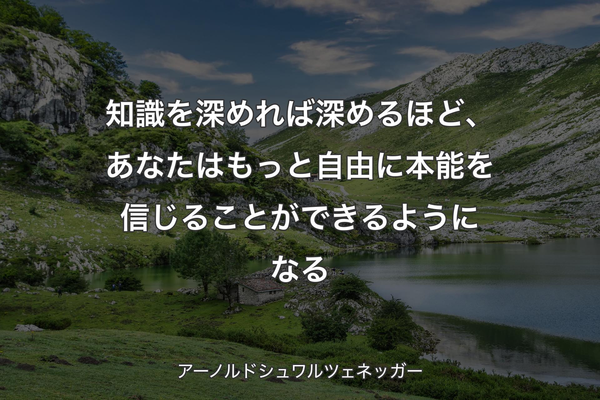 知識を深めれば深めるほど、あなたはもっと自由に本能を信じることができるようになる - アーノルドシュワルツェネッガー