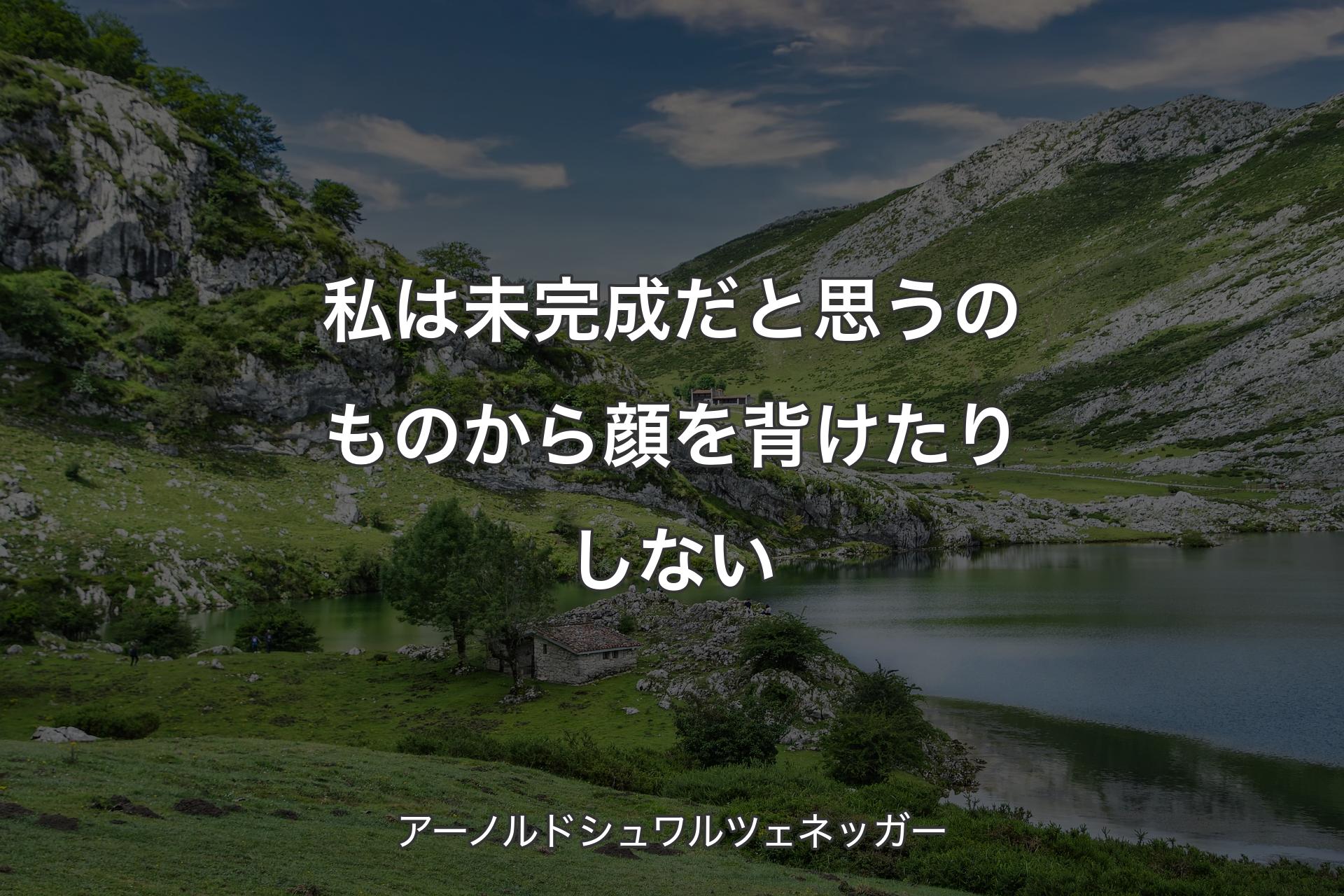 【背景1】私は未完成だと思うのものから顔を背けたりしない - アーノルドシュワルツェネッガー