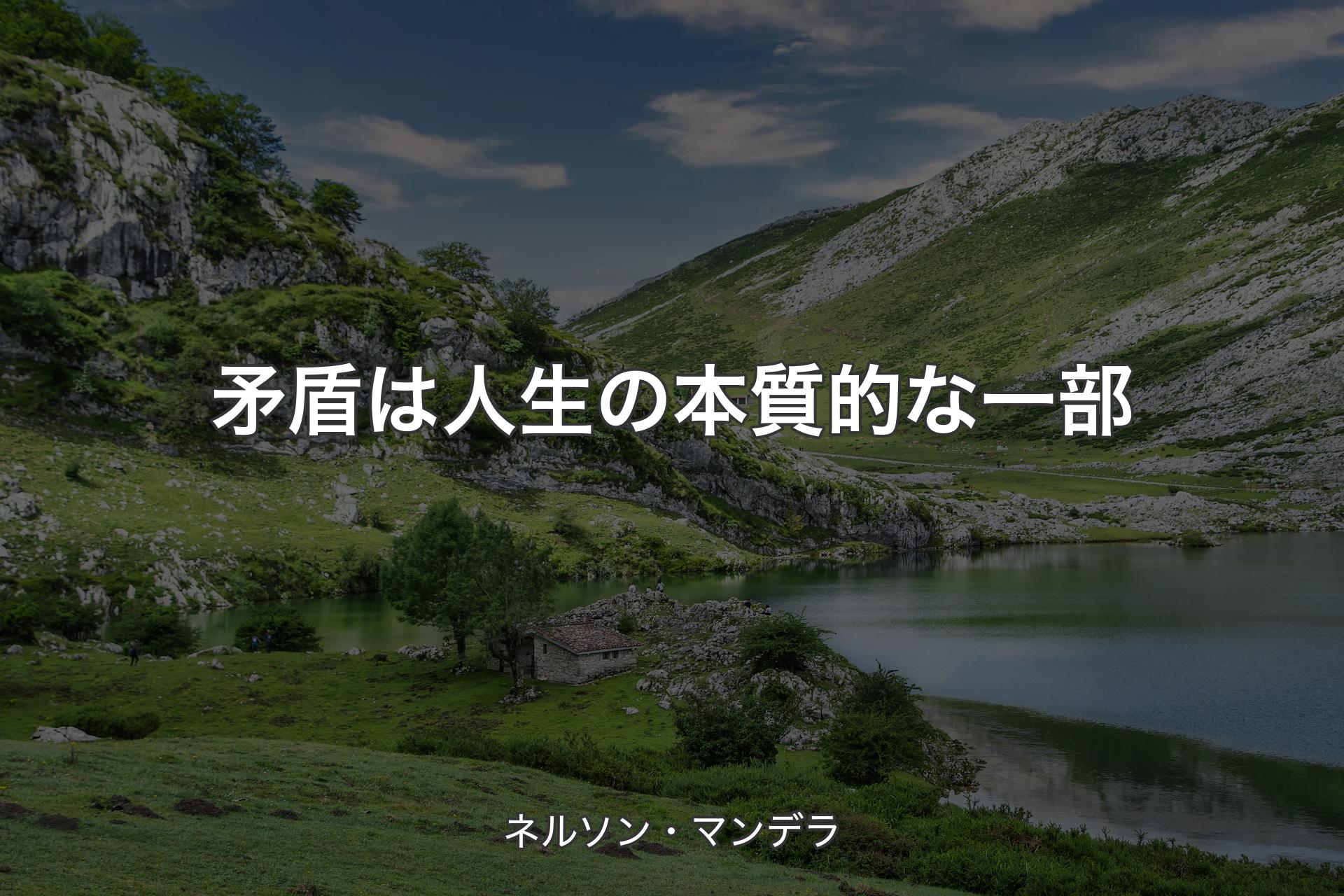 【背景1】矛盾は人生の本質的な一部 - ネルソン・マンデラ