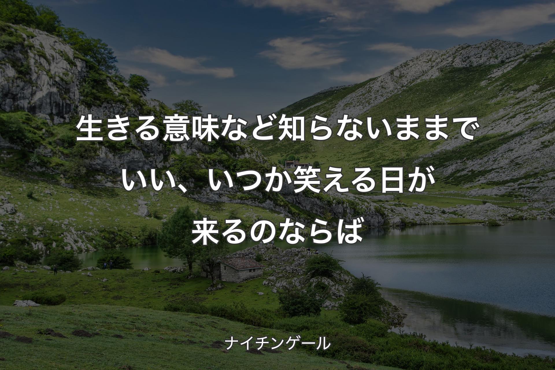 【背景1】生きる意味など知らないままでいい、いつか笑える日が来るのならば - ナイチンゲール