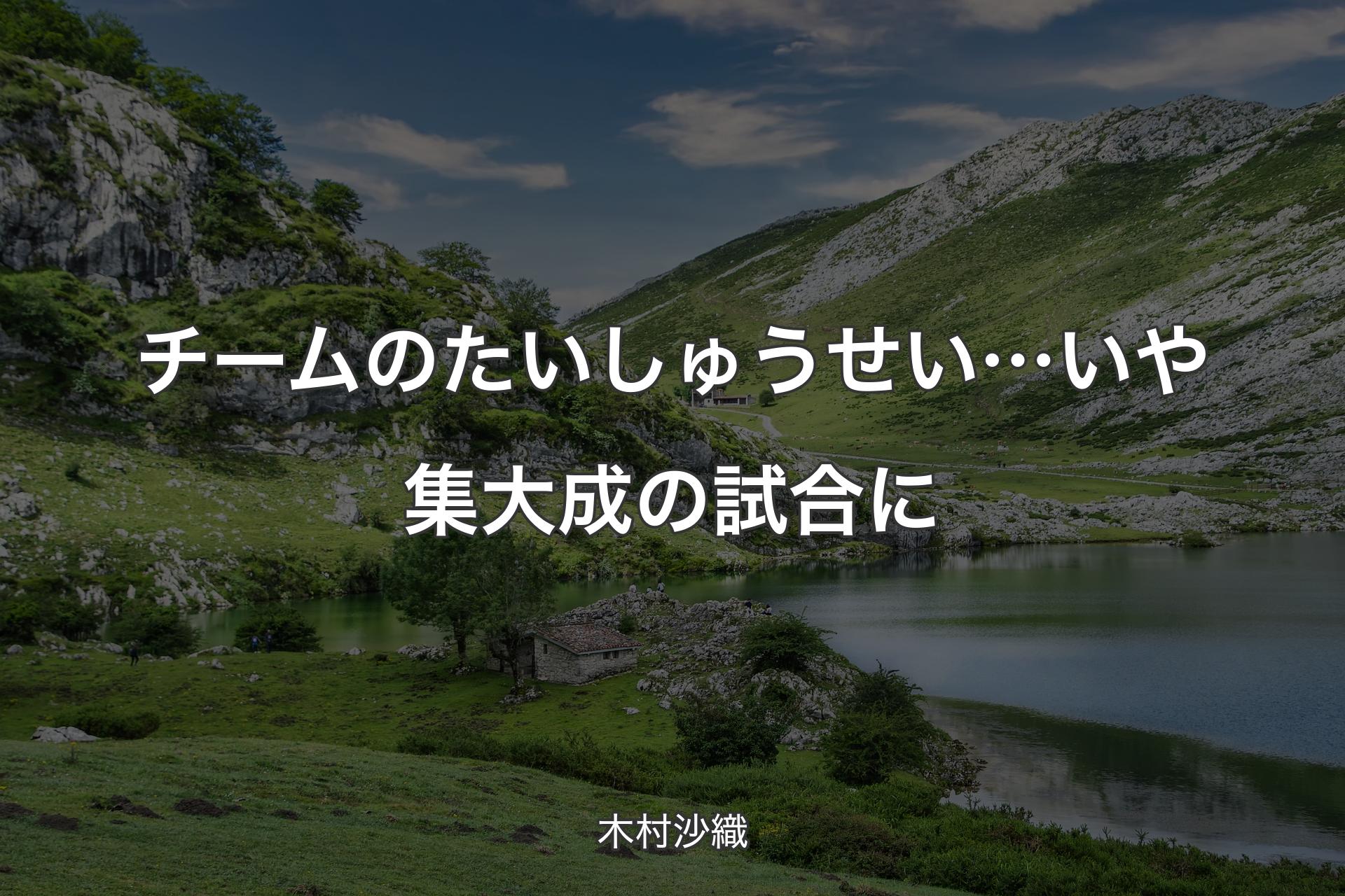 【背景1】チームのたいしゅうせい…いや集大成の試合に - 木村沙織