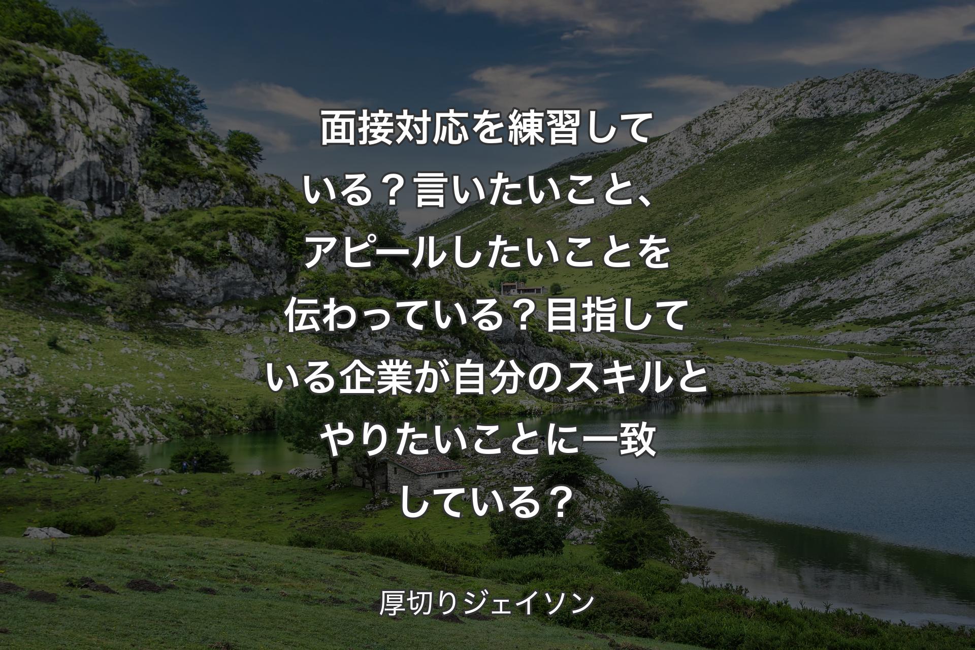 【背景1】面接対応を練習している？言いたいこと、アピールしたいことを伝わっている？目指している企業が自分のスキルとやりたいことに一致している？ - 厚切りジェイソン