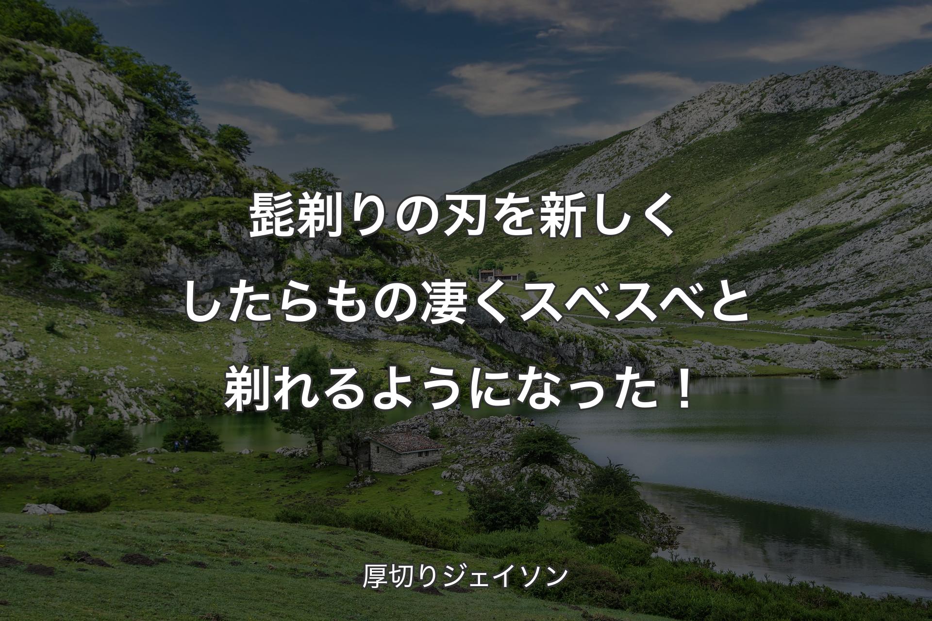 髭剃りの刃を新しくしたらもの凄くスベスベと剃れるようになった！ - 厚切りジェイソン