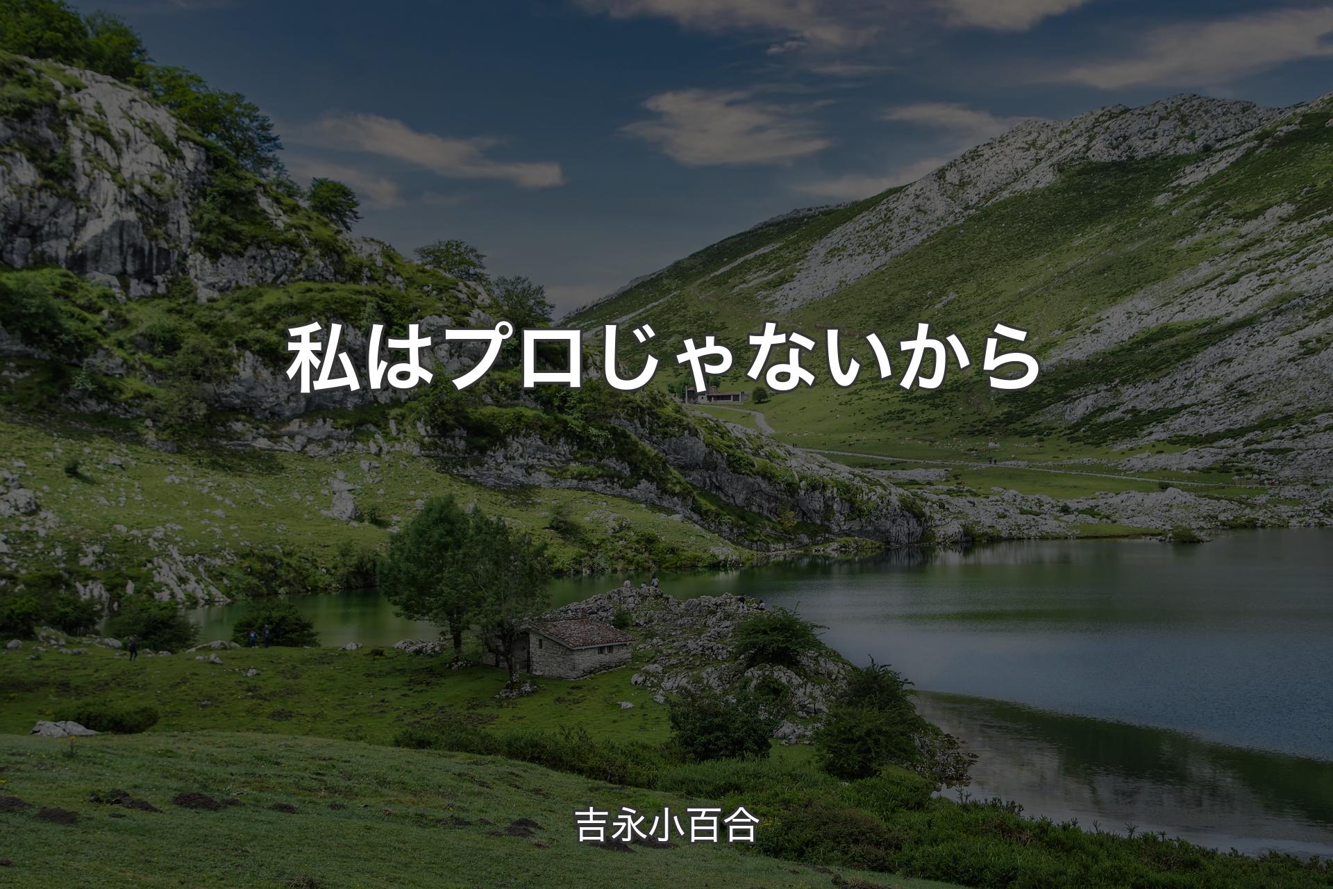 【背景1】私はプロじゃないから - 吉永小百合