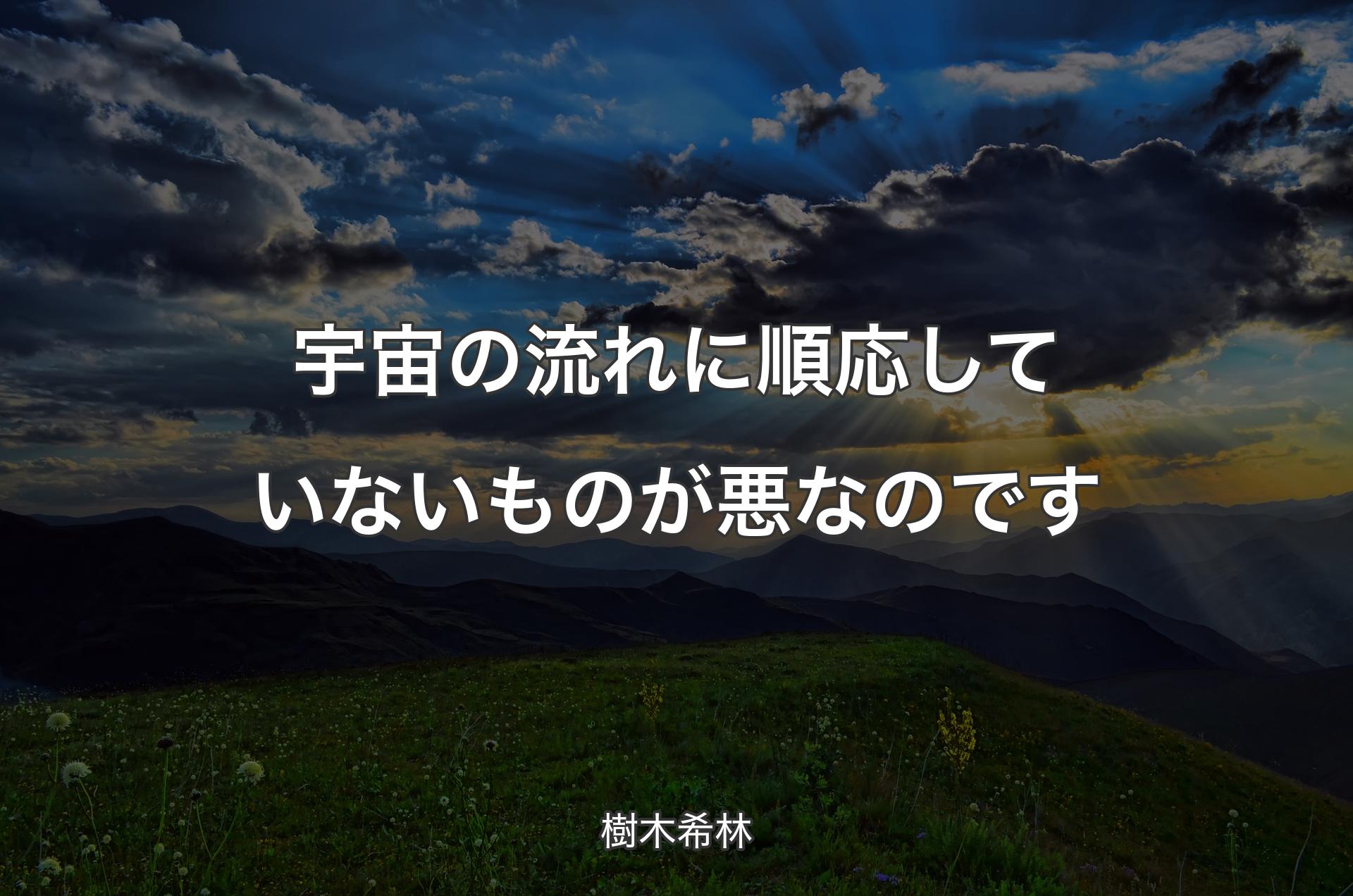 宇宙の流れに順応していないものが悪なのです - 樹木希林