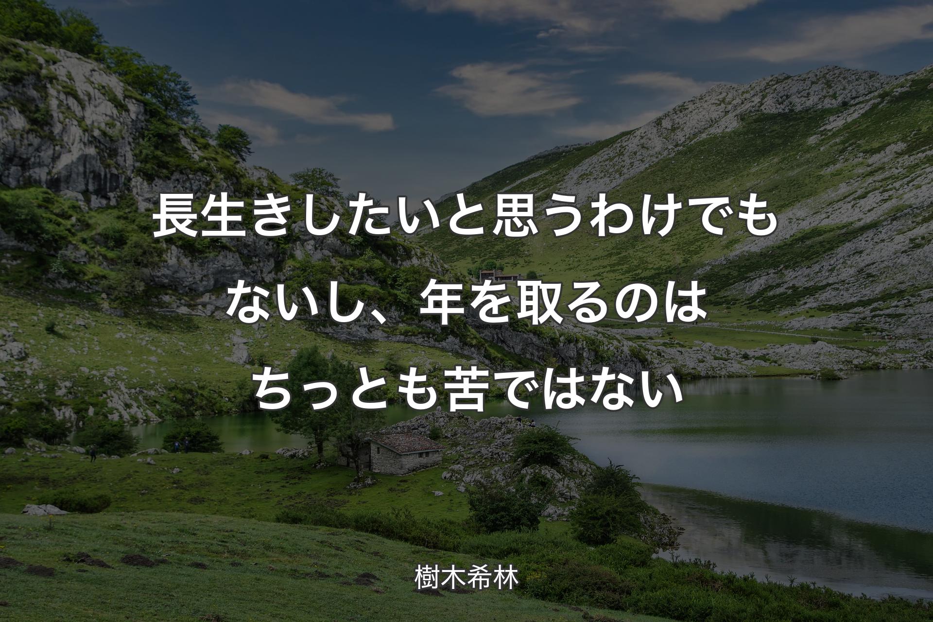 【背景1】長生きしたいと思うわけでもないし、年を取るのはちっとも苦ではない - 樹木希林