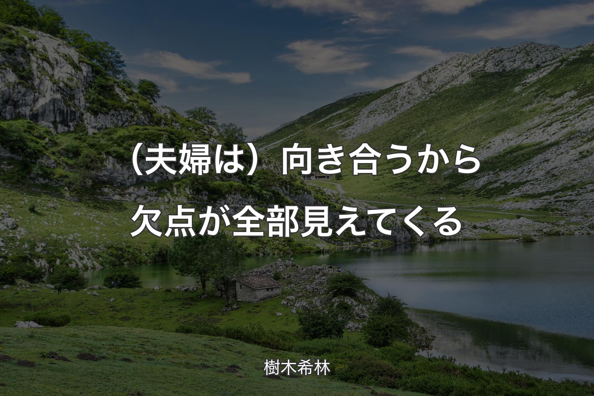 【背景1】（夫婦は）向き合うから欠点が全部見えてくる - 樹木希林