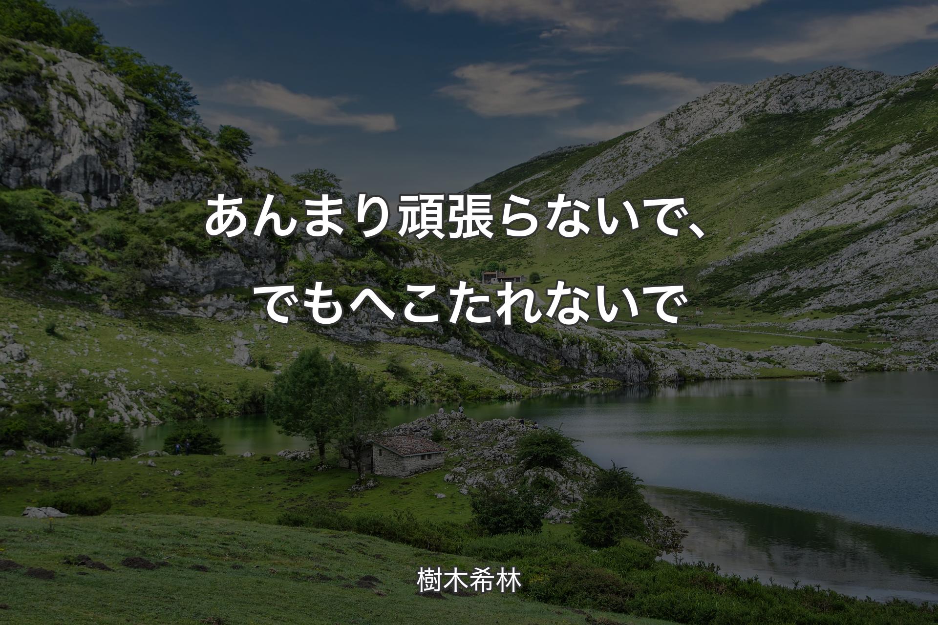 【背景1】あんまり頑張らないで、でもへこたれないで - 樹木希林