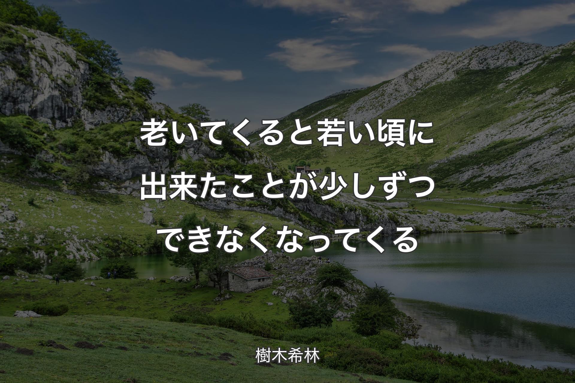 【背景1】老いてくると若い頃に出来たことが少しずつできなくなってくる - 樹木希林