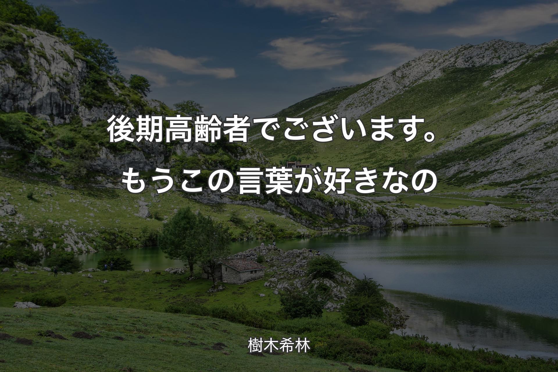 【背景1】後期高齢者でございます。もうこの言葉が好きなの - 樹木希林