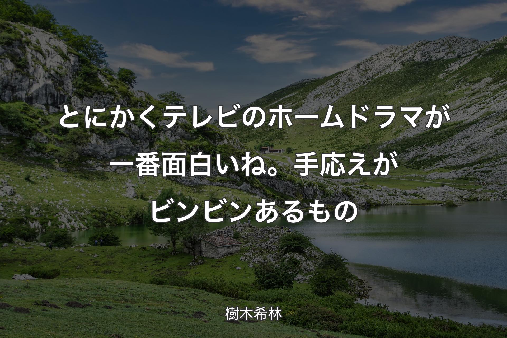 【背景1】とにかくテレビのホームドラマが一番面白いね。手応えがビンビンあるもの - 樹木希林