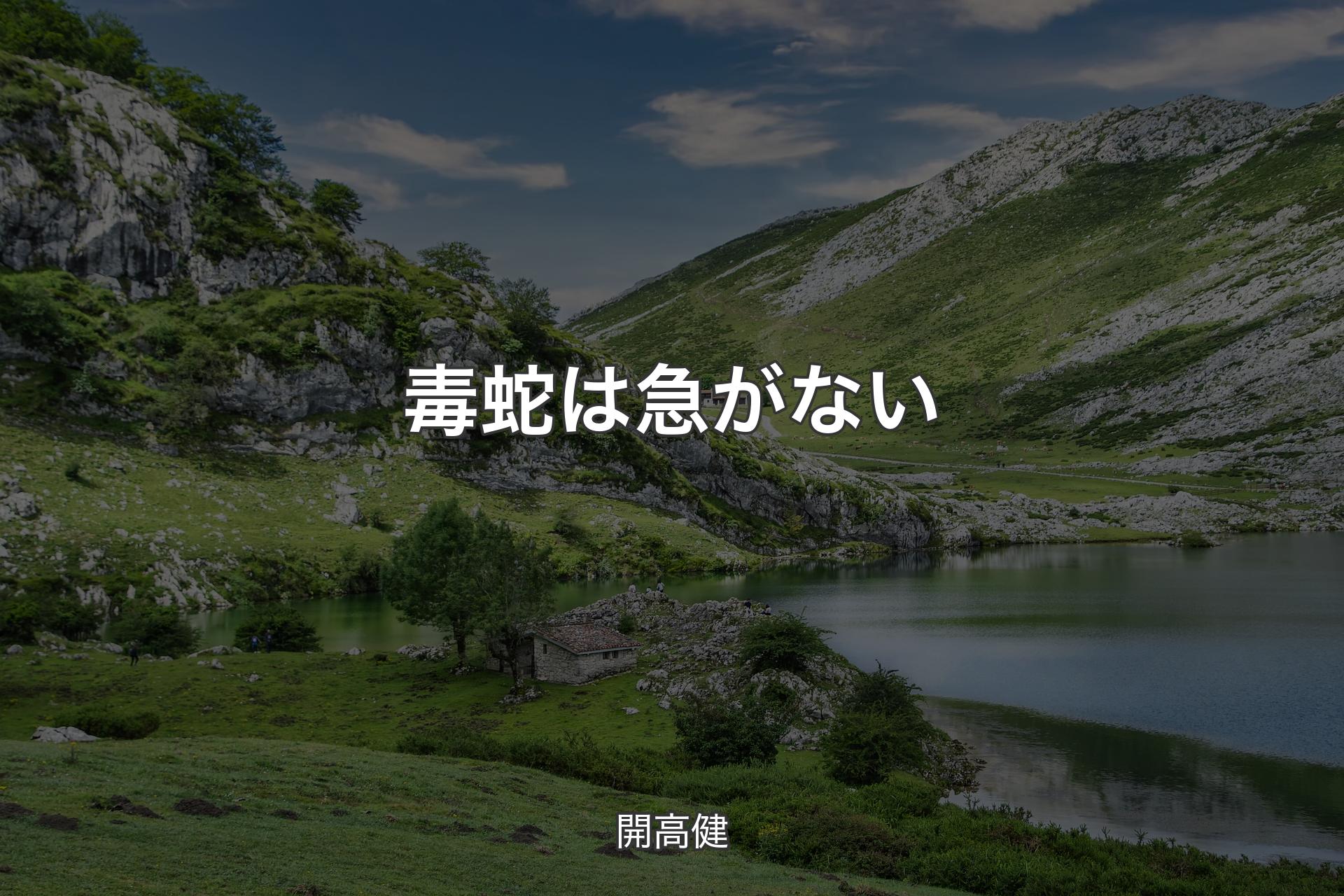 【背景1】毒蛇は急がない - 開高健