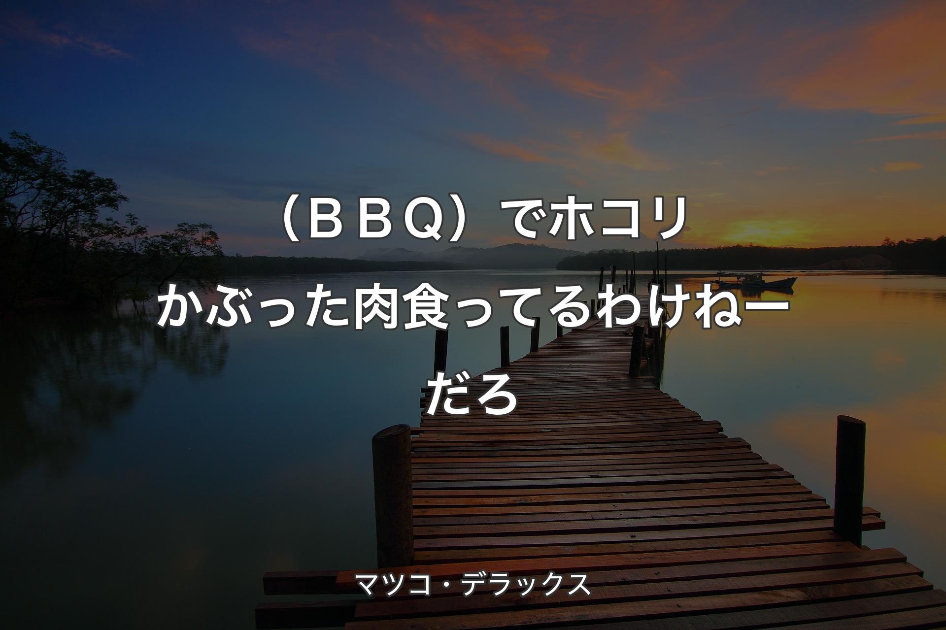 【背景3】（ＢＢＱ）でホコリかぶった肉食ってるわけねーだろ - マツコ・デラックス