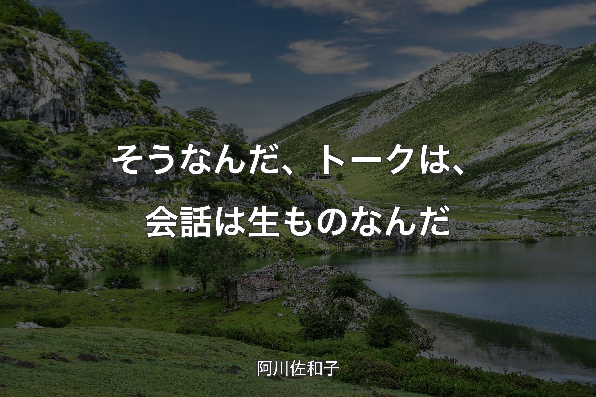 【背景1】そうなんだ、トークは、会話は生ものなんだ - 阿川佐和子