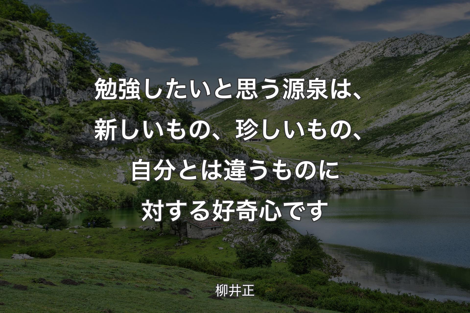 【背景1】勉強したいと思う源泉は、新しいもの、珍しいもの、自分とは違うものに対する好奇心です - 柳井正