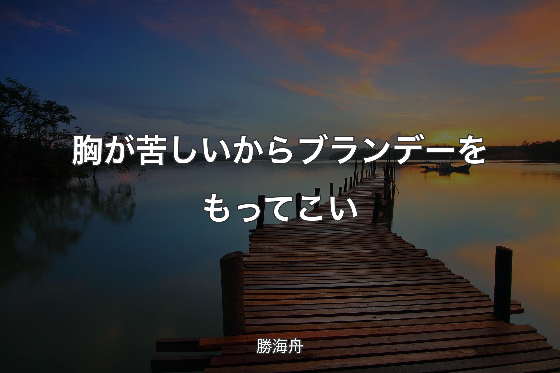 【背景3】胸が苦しいからブランデーをもってこい - 勝海舟