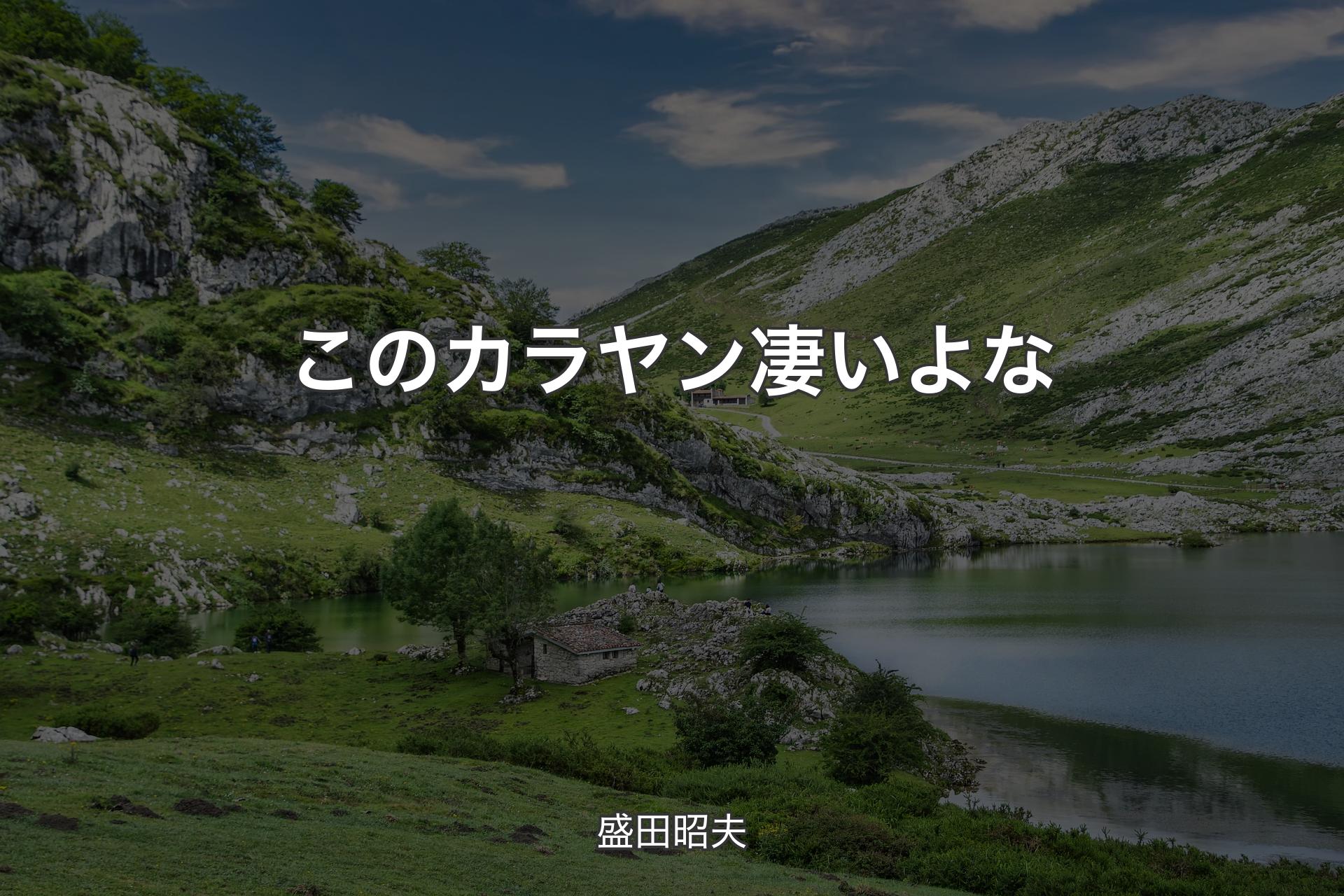 【背景1】このカラヤン凄いよな - 盛田昭夫