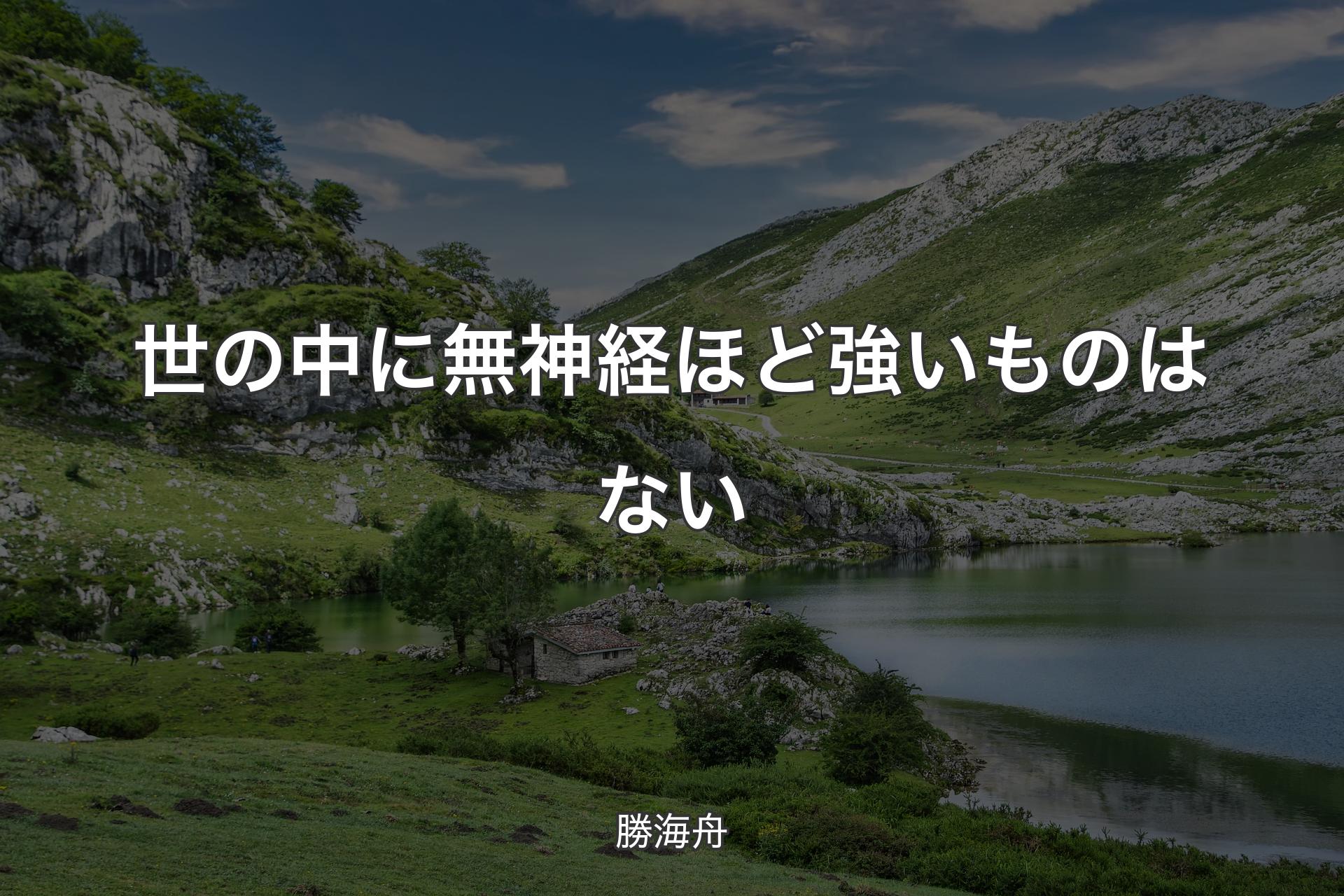 【背景1】世の中に無神経ほど強いものはない - 勝海舟