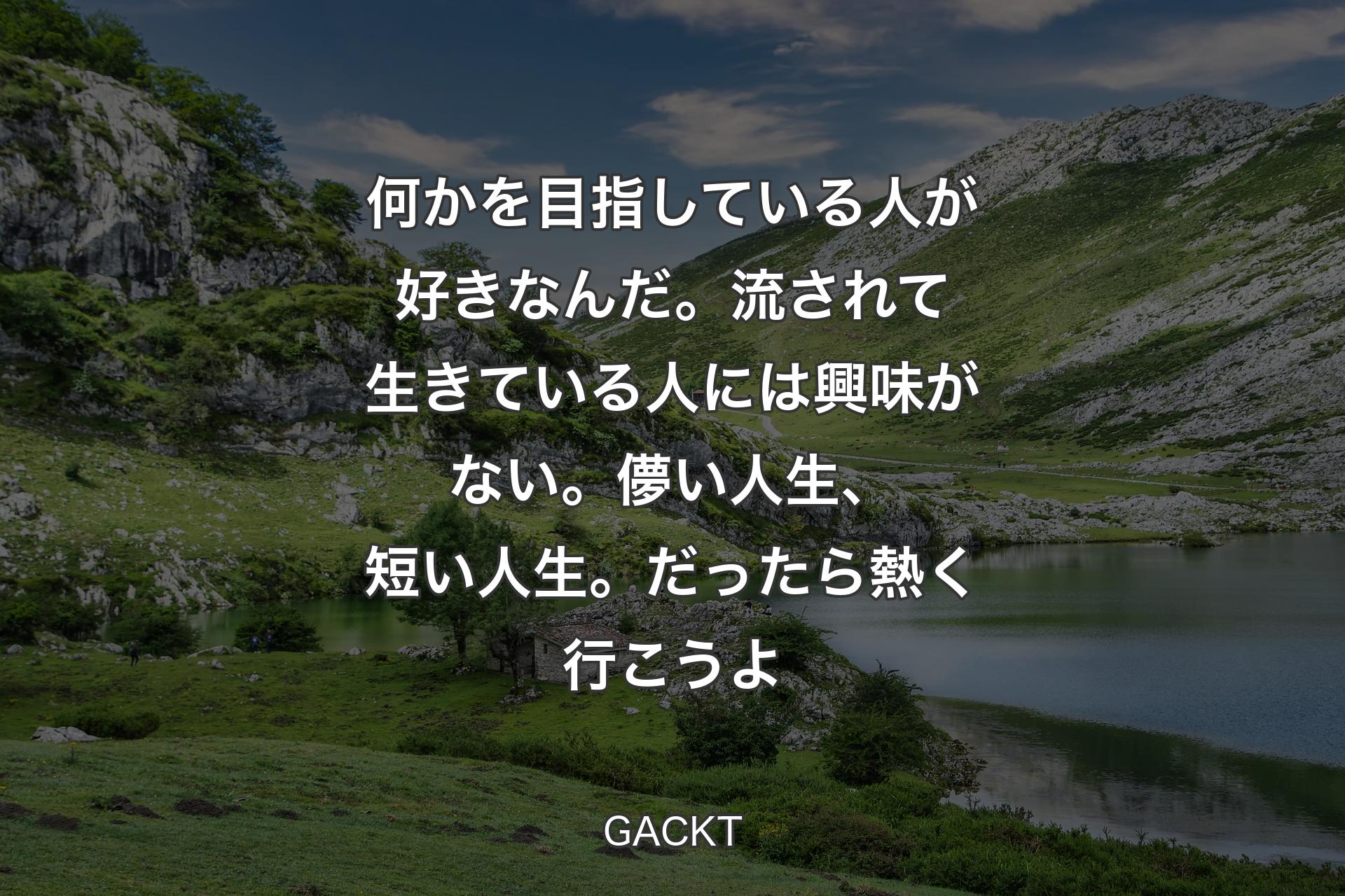 【背景1】何かを目指している人が好きなんだ。流されて生きている人には興味がない。儚い人生、短い人生。だったら熱く行こうよ - GACKT