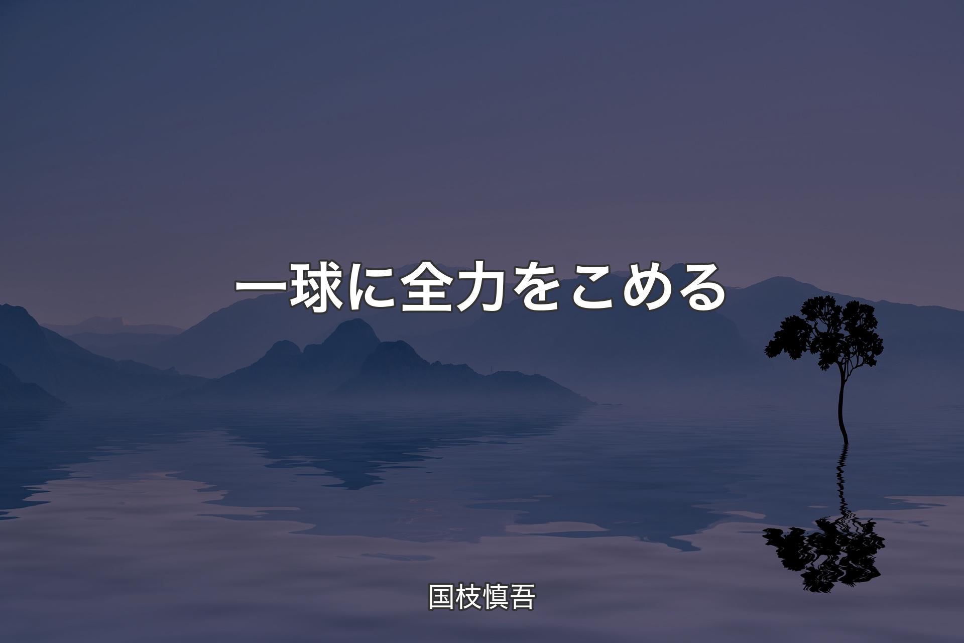 【背景4】一球に全力をこめる - 国枝慎吾