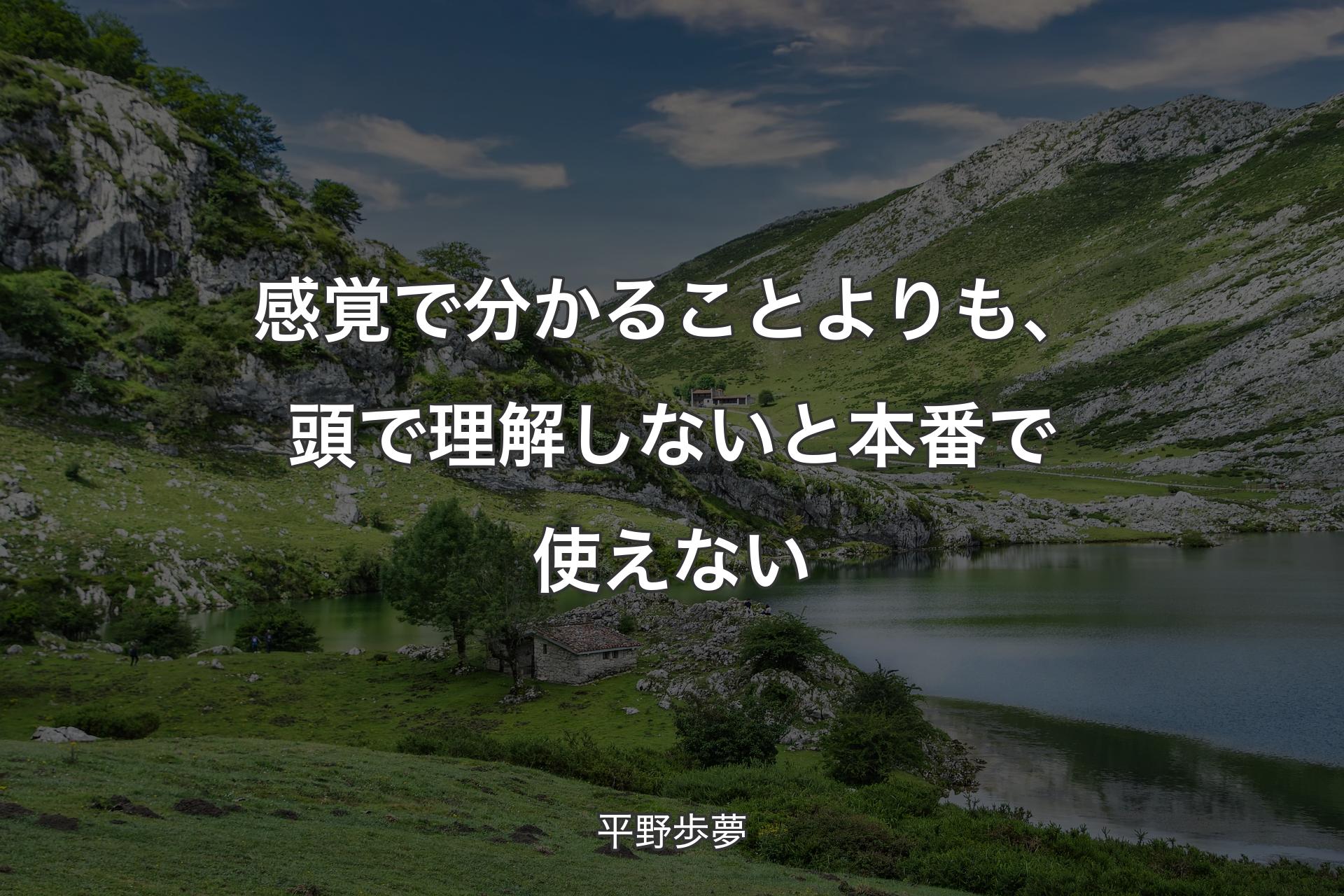 【背景1】感覚で分かることよりも、頭で理解しないと本番で使えない - 平野歩夢