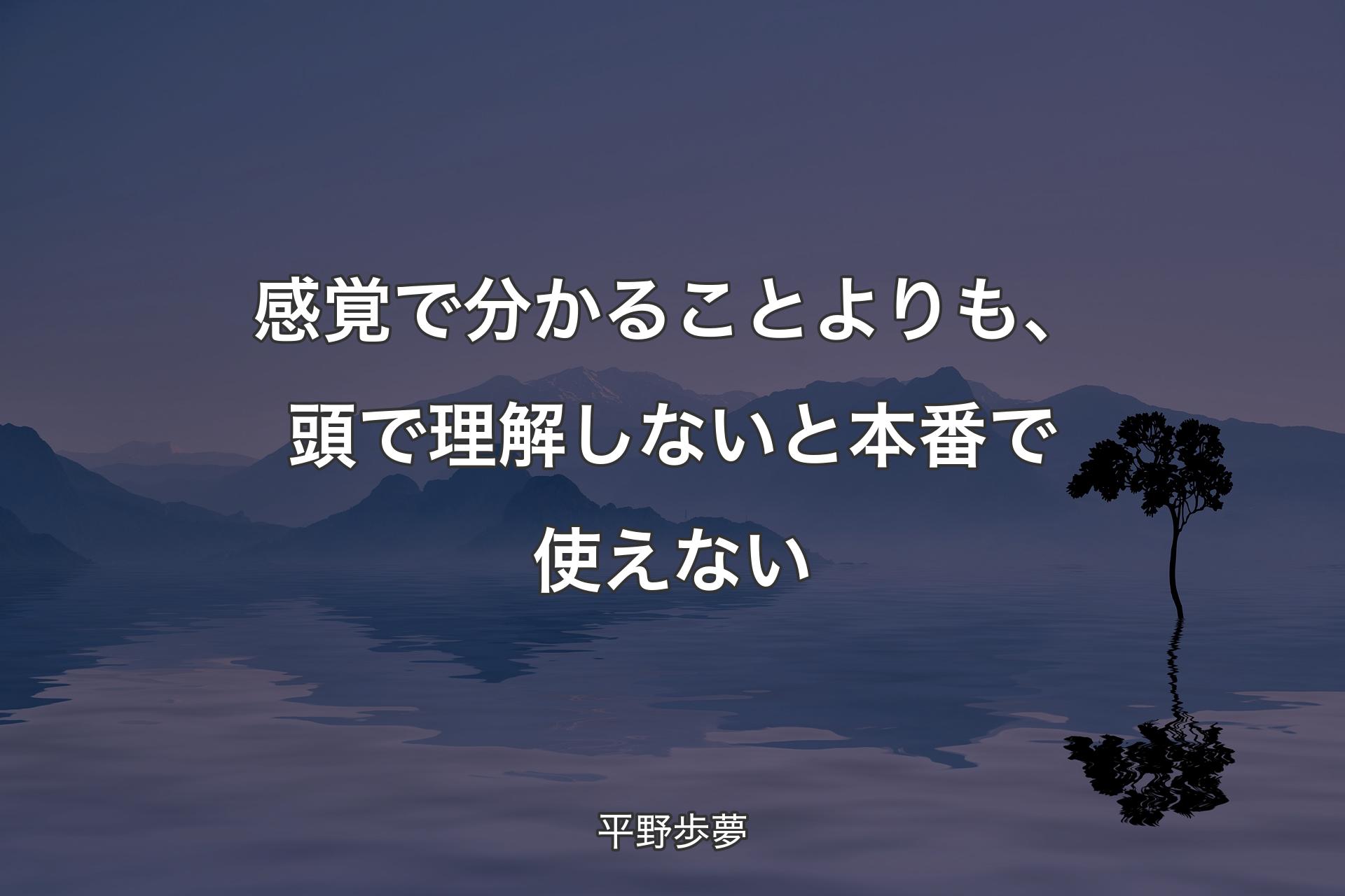 感覚で分かることよりも、頭で理解しないと本番で使えない - 平野歩夢