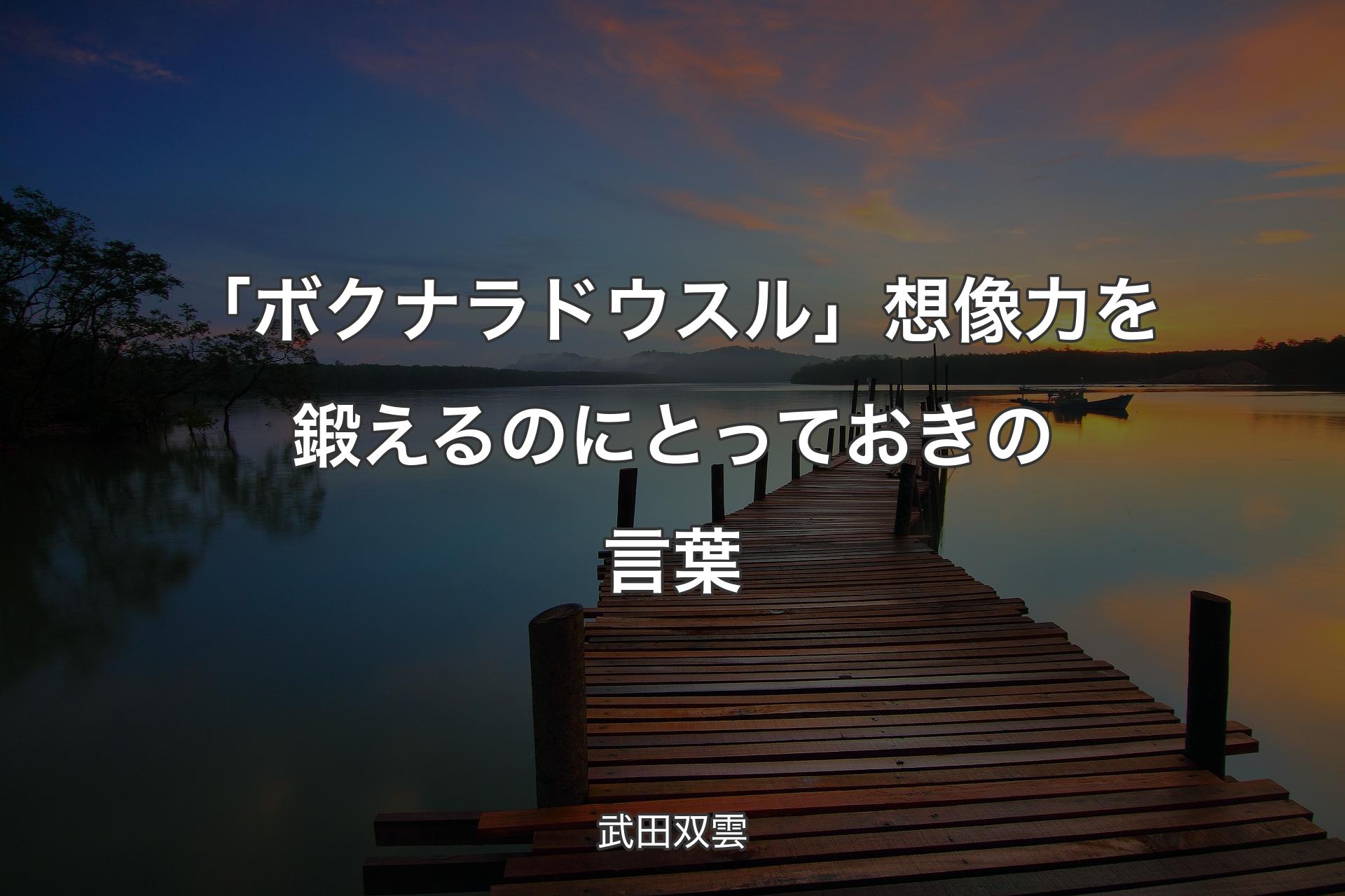 「ボクナラドウスル」想像力を鍛えるのにとっておきの言葉 - 武田双雲