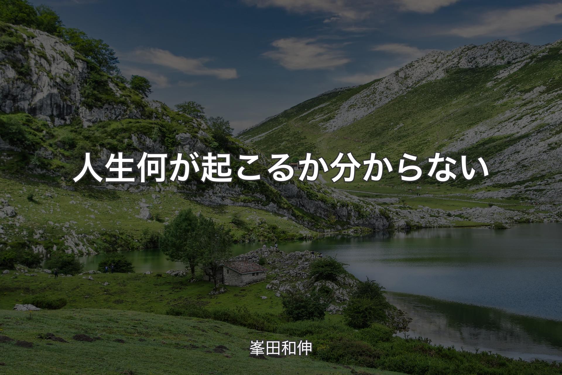 人生何が起こるか分からない - 峯田和伸