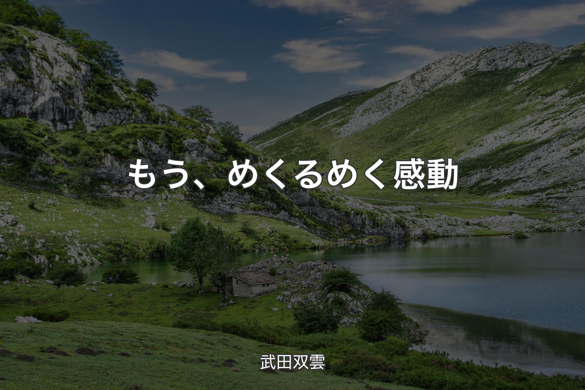 もう、めくるめく感動 - 武田双雲