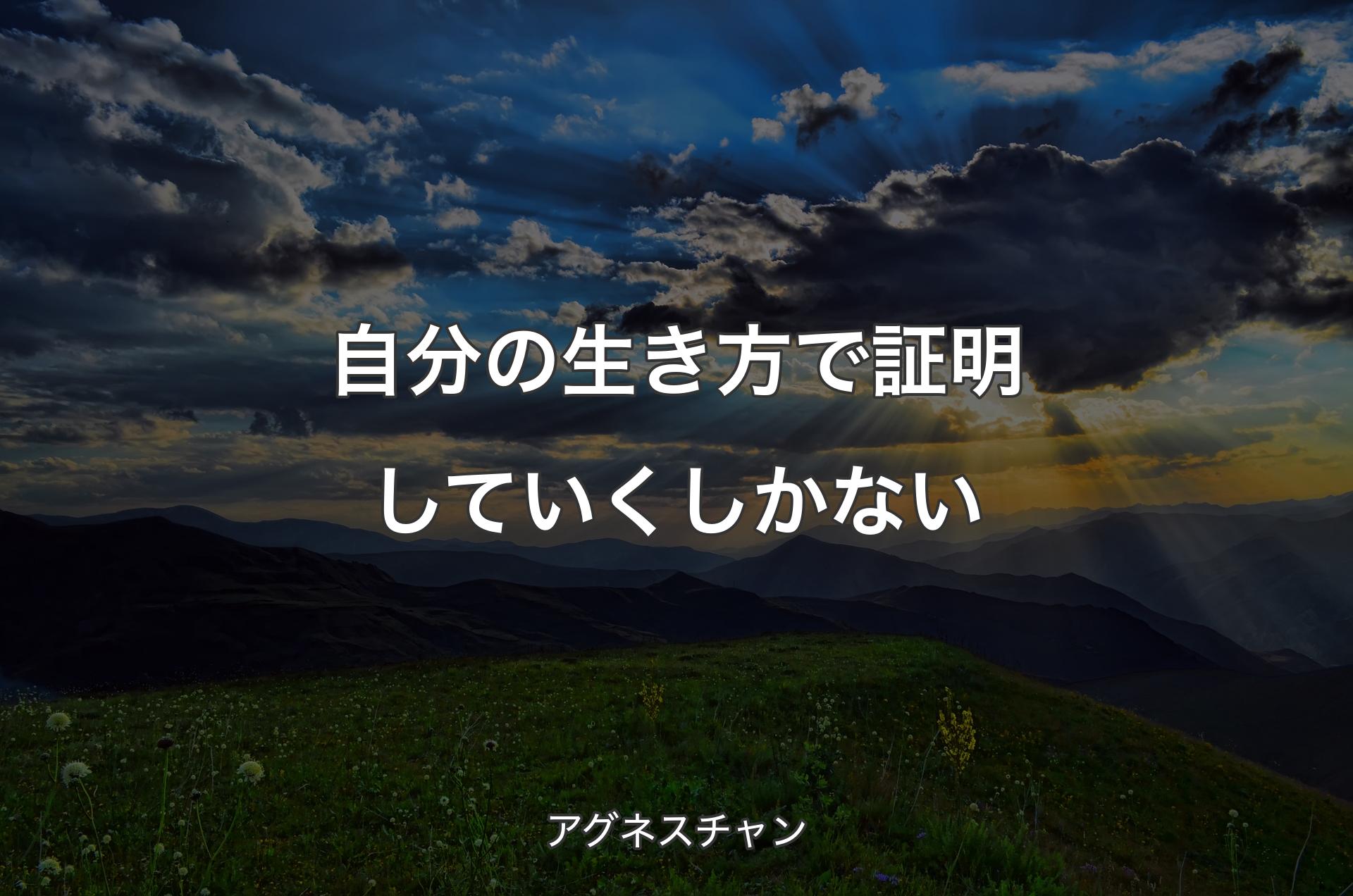 自分の生き方で証明していくしかない - アグネスチャン