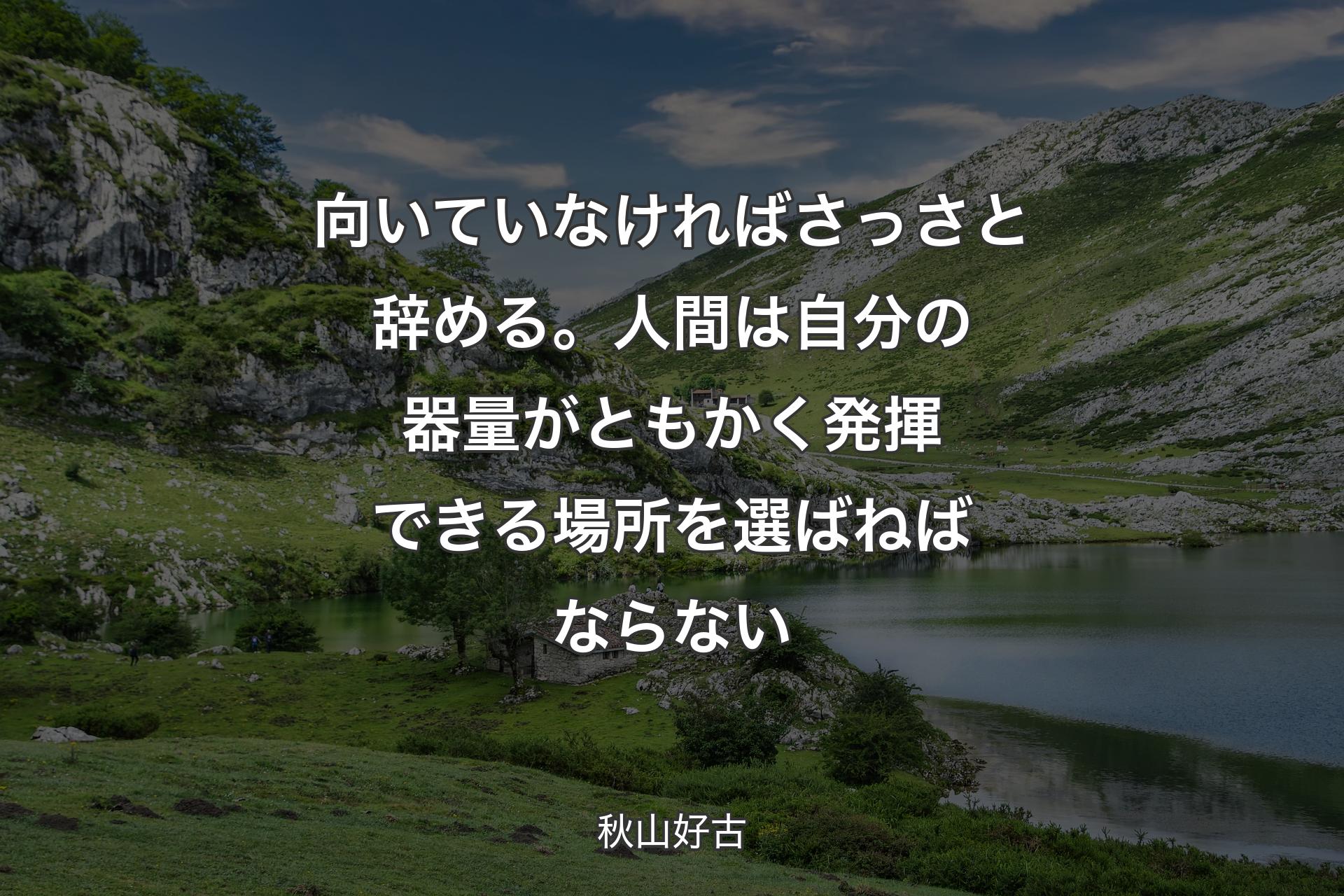 【背景1】向いていなければさっさと辞める。人間は自分の器量がともかく発揮できる場所を選ばねばならない - 秋山好古