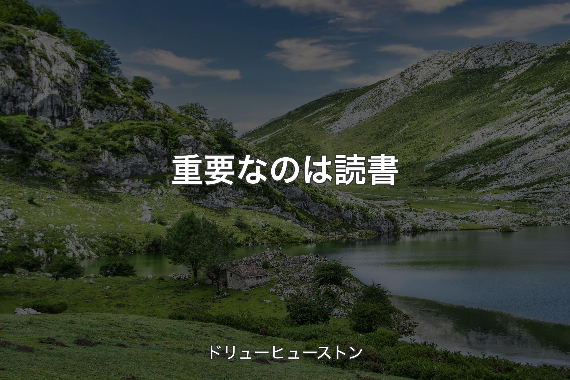 【背景1】重要なのは読書 - ドリューヒューストン