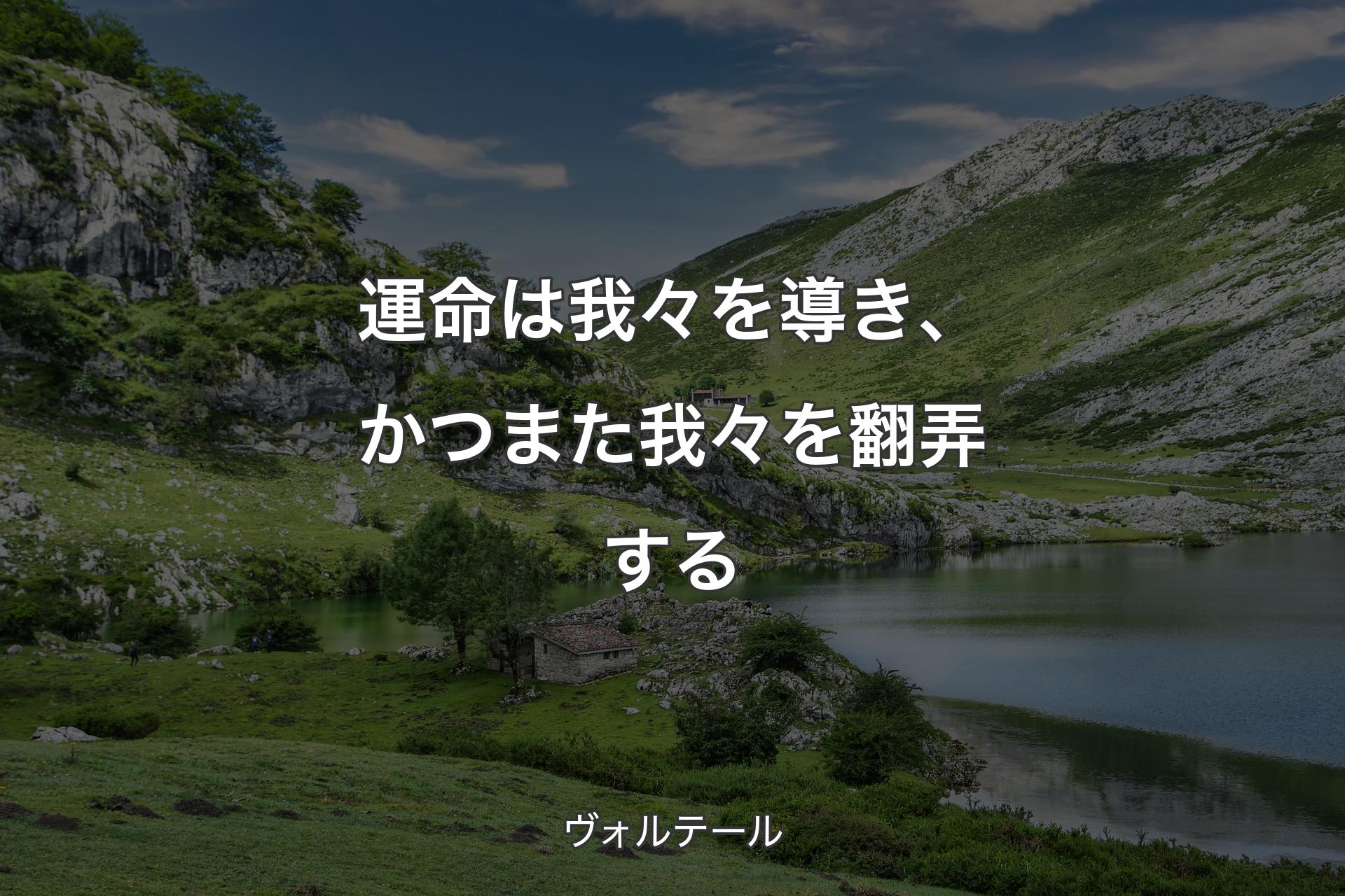 【背景1】運命は我々を導き、かつまた我々を翻弄する - ヴォルテール