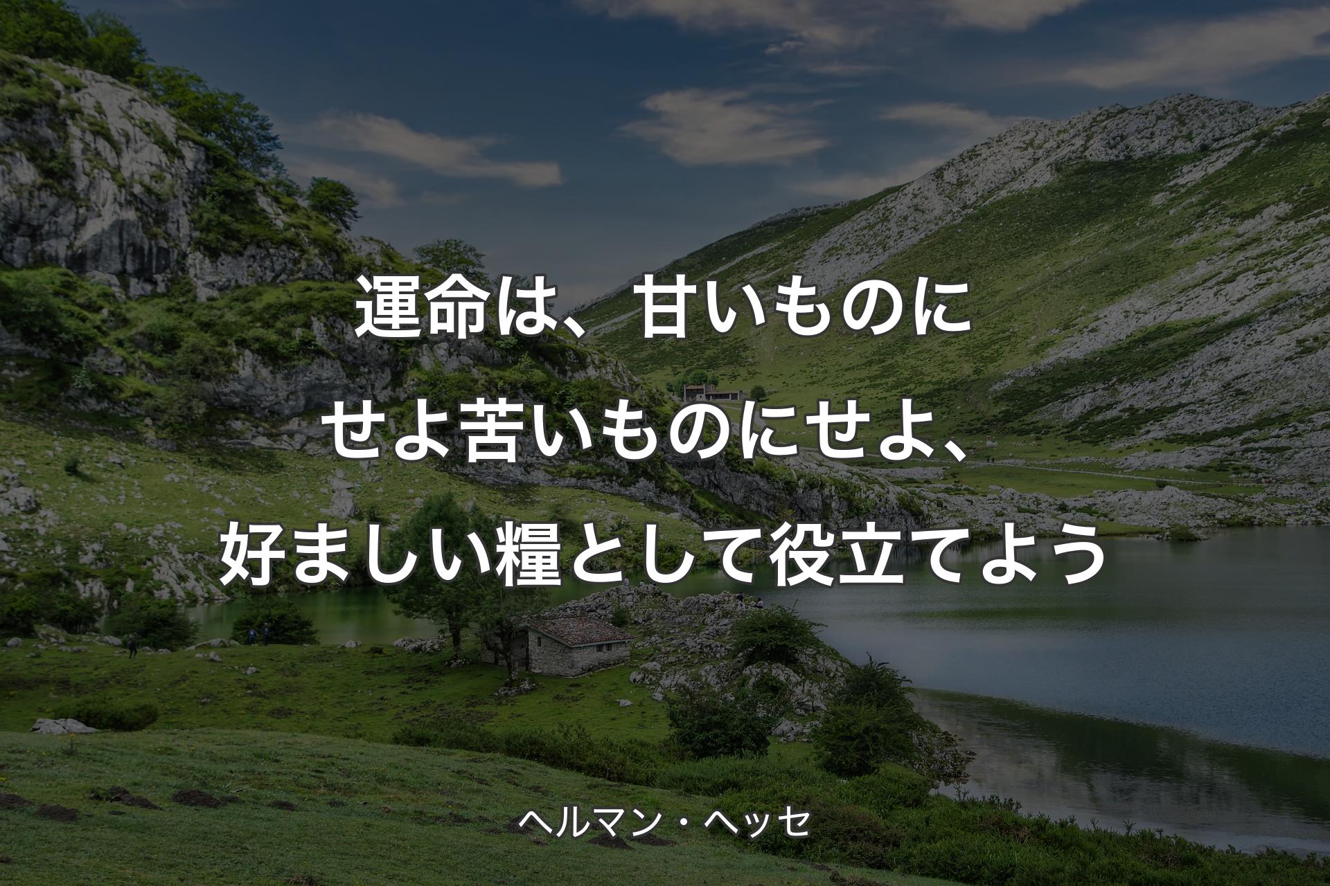 【背景1】運命は、甘いものにせよ苦いものにせよ、好ましい糧として役立てよう - ヘルマン・ヘッセ