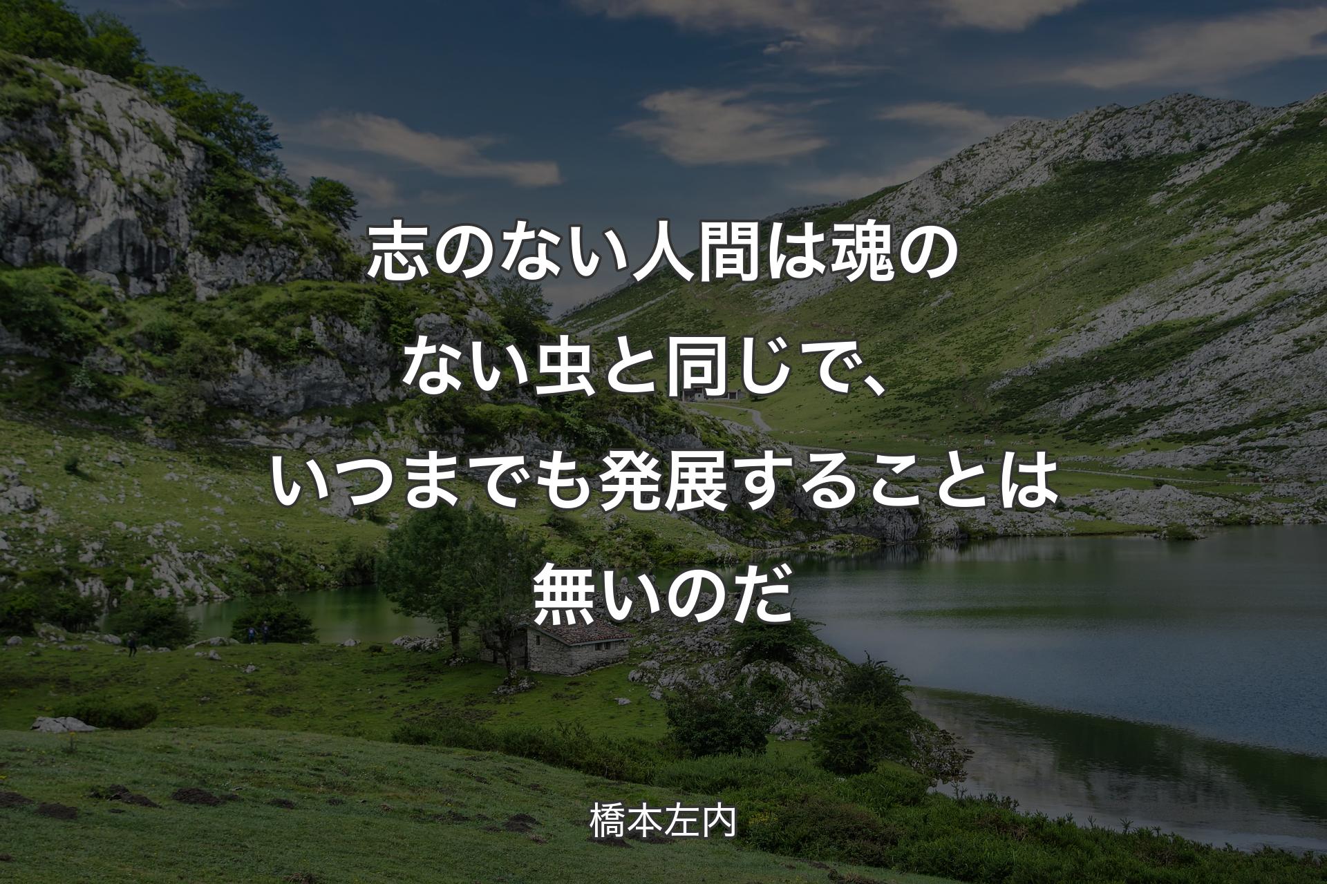 【背景1】志のない人間は魂のない虫と同じで、いつまでも発展することは無いのだ - 橋本左内