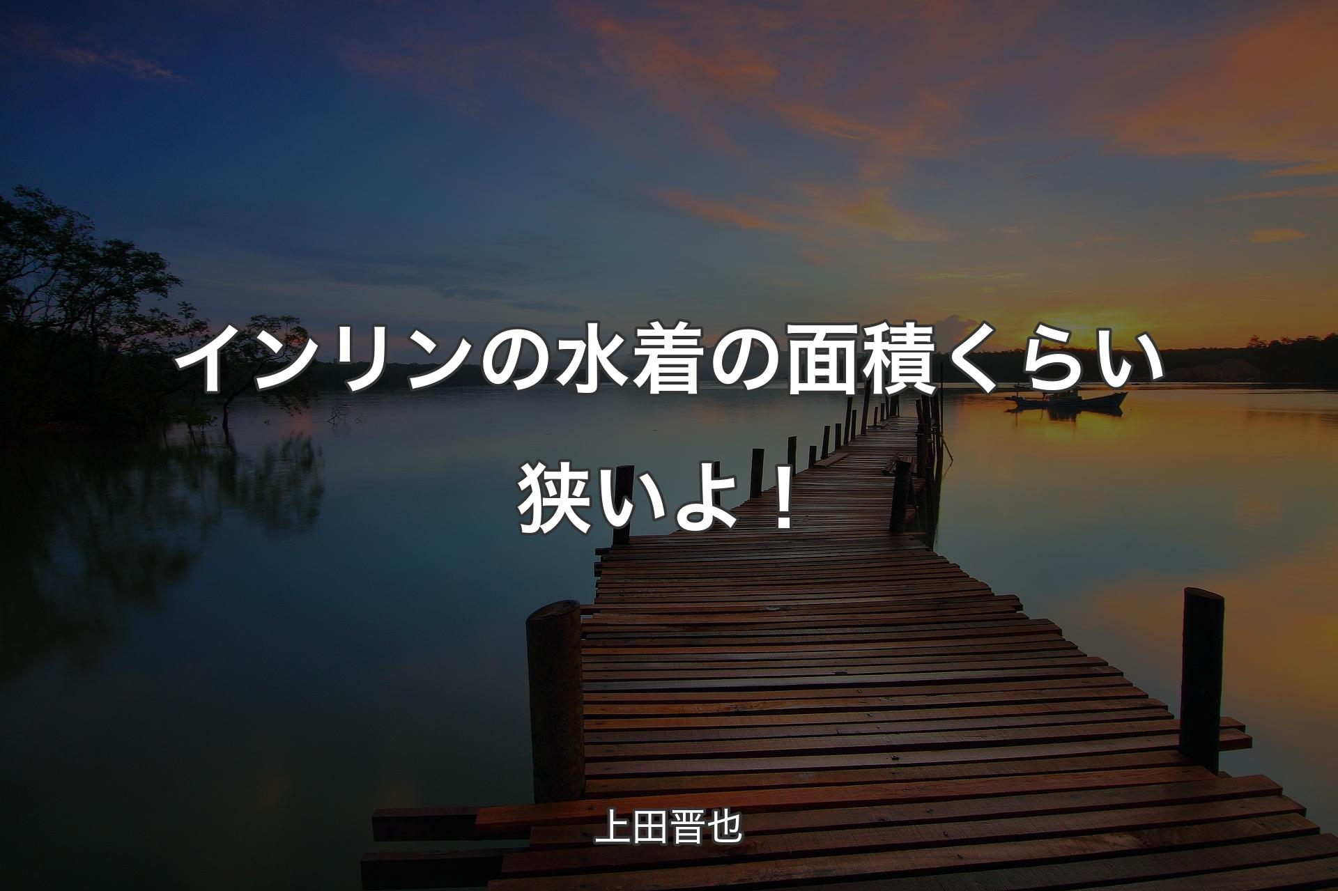 【背景3】インリンの水着の面積くらい狭いよ！ - 上田晋也