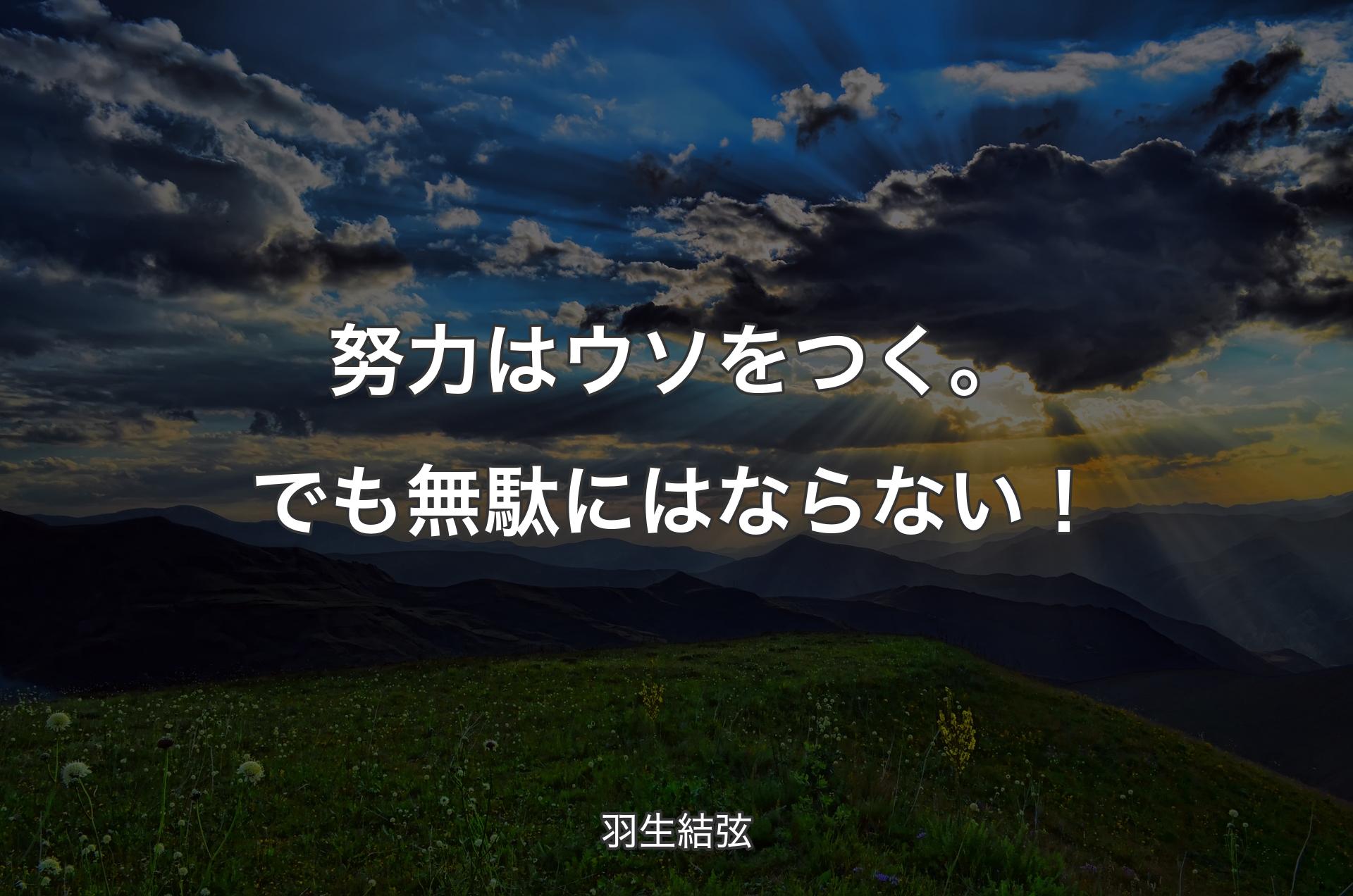 努力はウソをつく。でも無駄にはならない！ - 羽生結弦