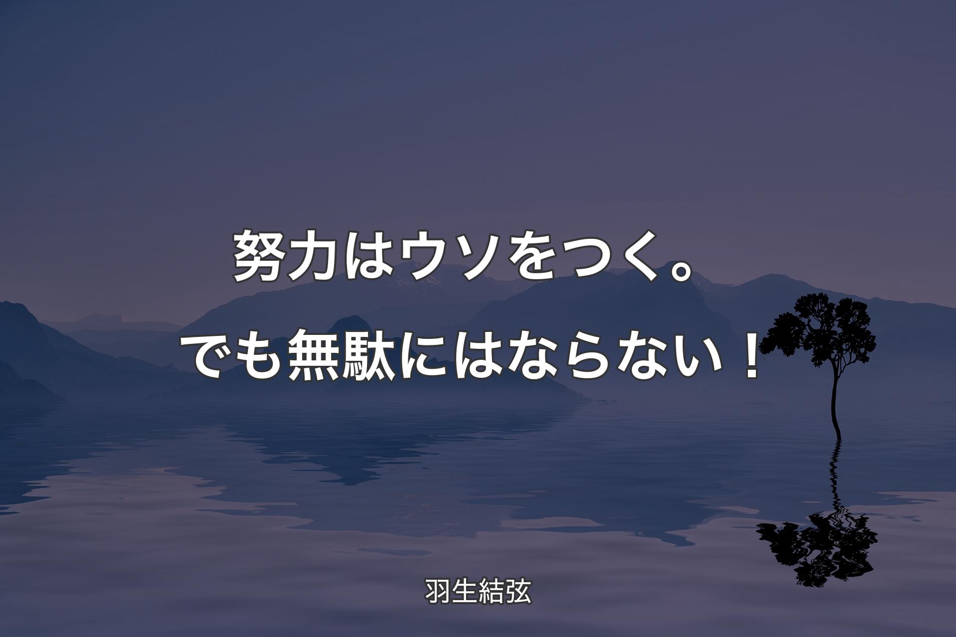 【背景4】努力はウソをつく。でも無駄にはならない！ - 羽生結弦