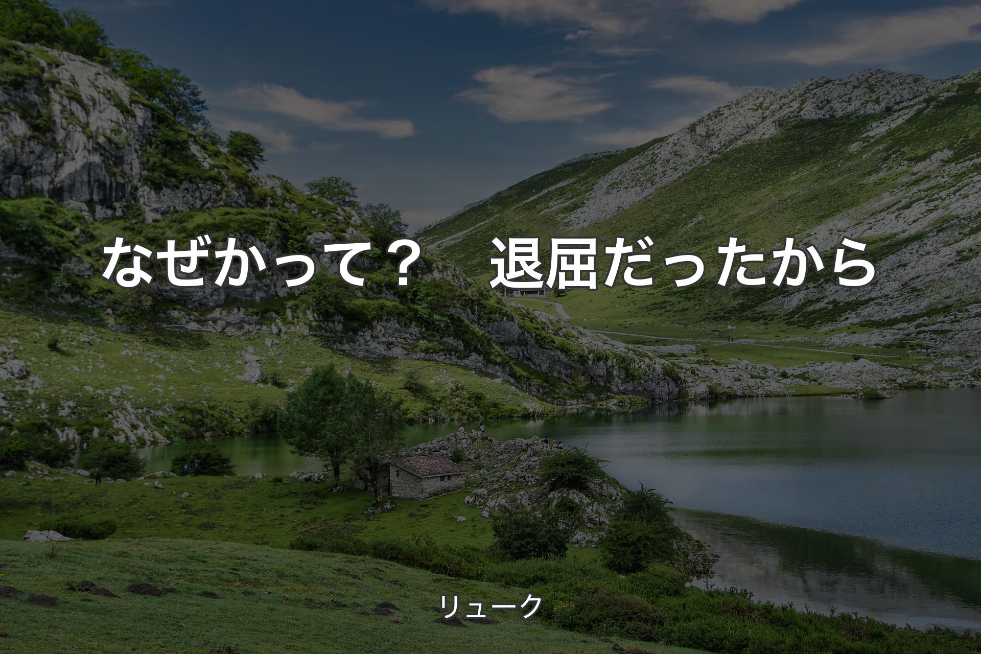 なぜかって？　退屈だったから - リューク