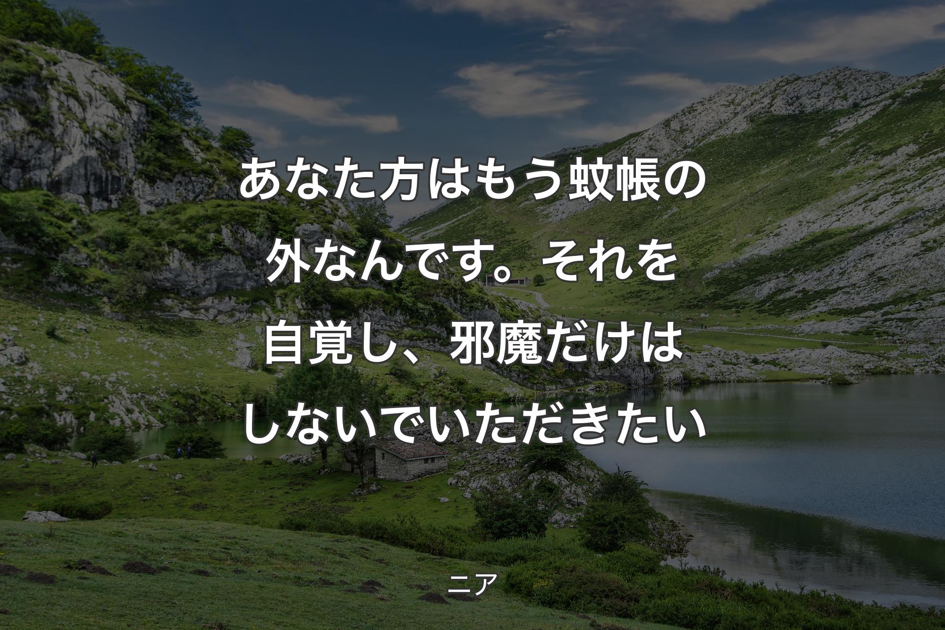 【背景1】あなた方はもう蚊帳の外なんです。
それを自覚し、邪魔だけはしないでいただきたい - ニア