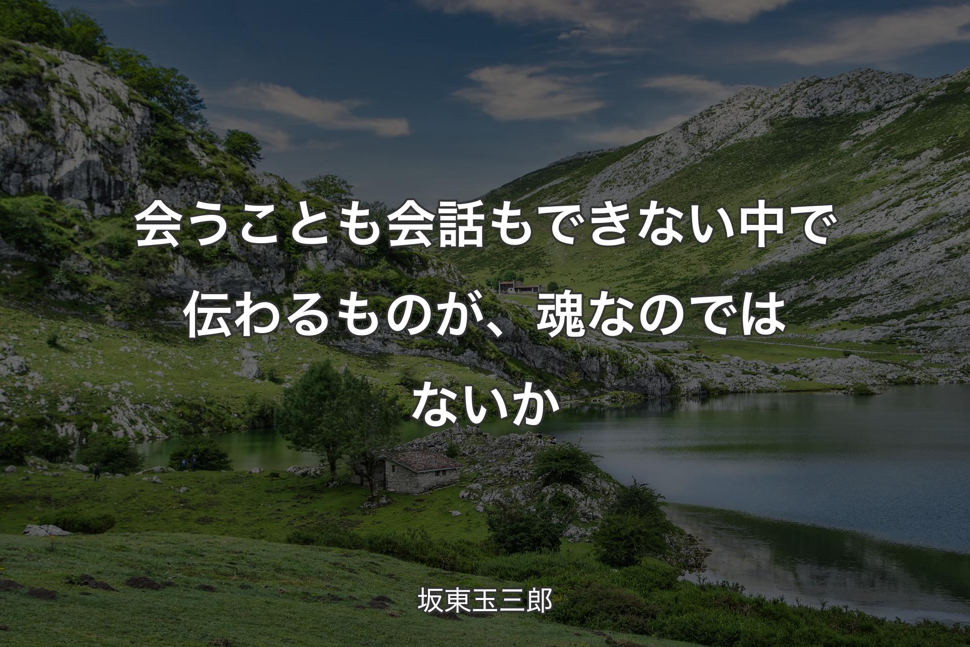 【背景1】会うことも会話もできない中で伝わるものが、魂なのではないか - 坂東玉三郎