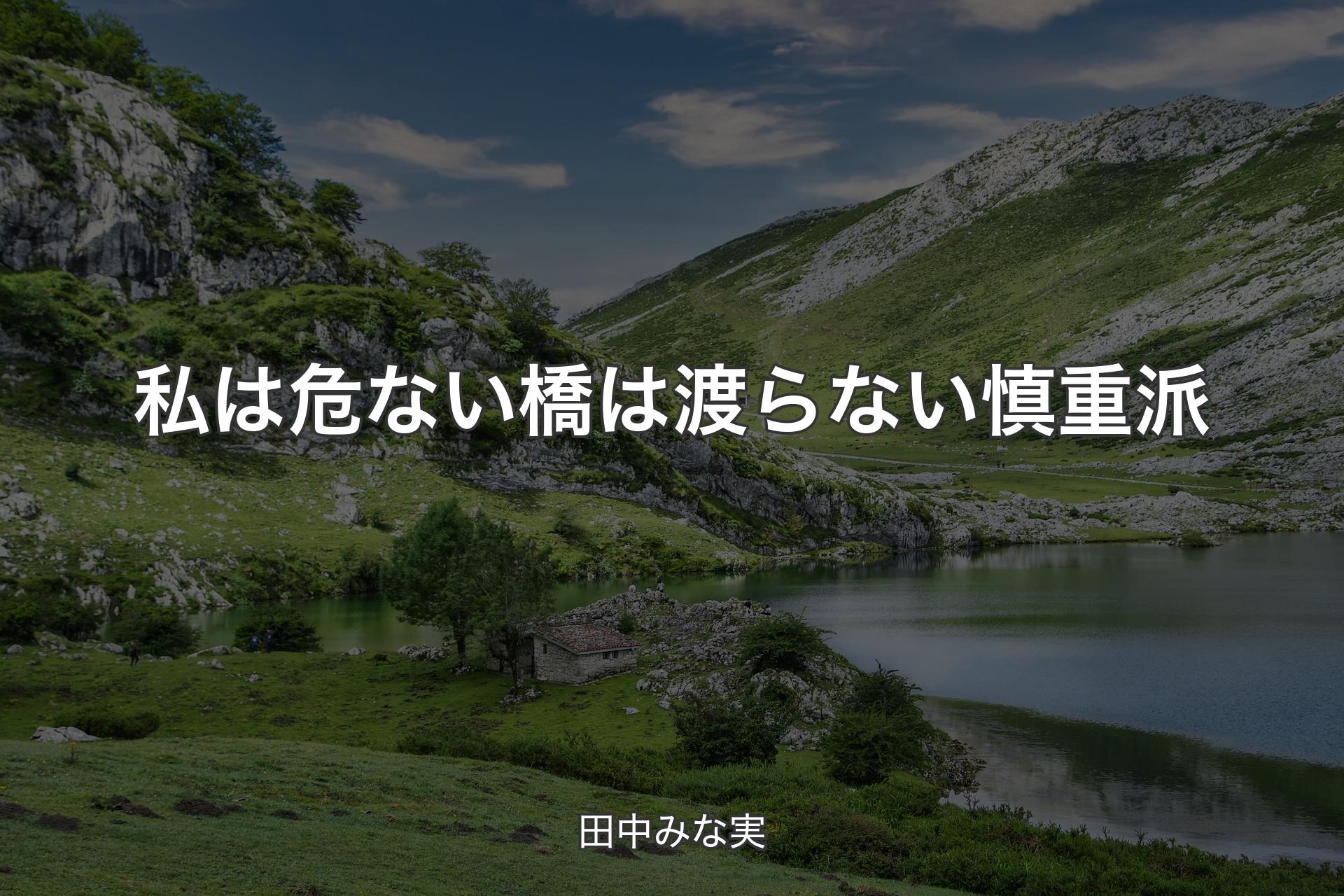 【背景1】私は危ない橋は渡らない慎重派 - 田中みな実