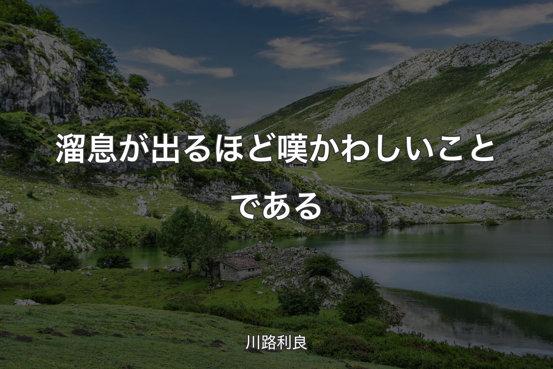 溜息が出るほど嘆かわしいことである - 川路利良