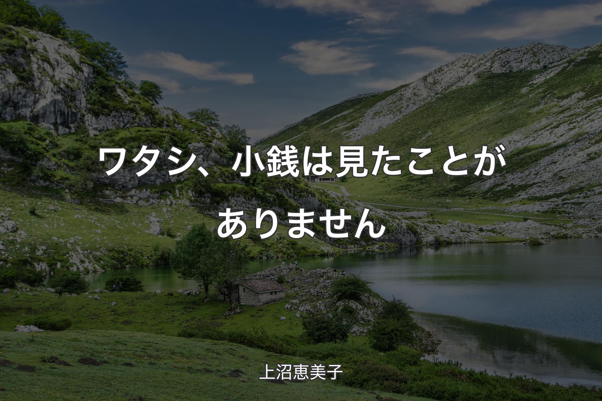 【背景1】ワタシ、小銭は見たことがありません - 上沼恵美子