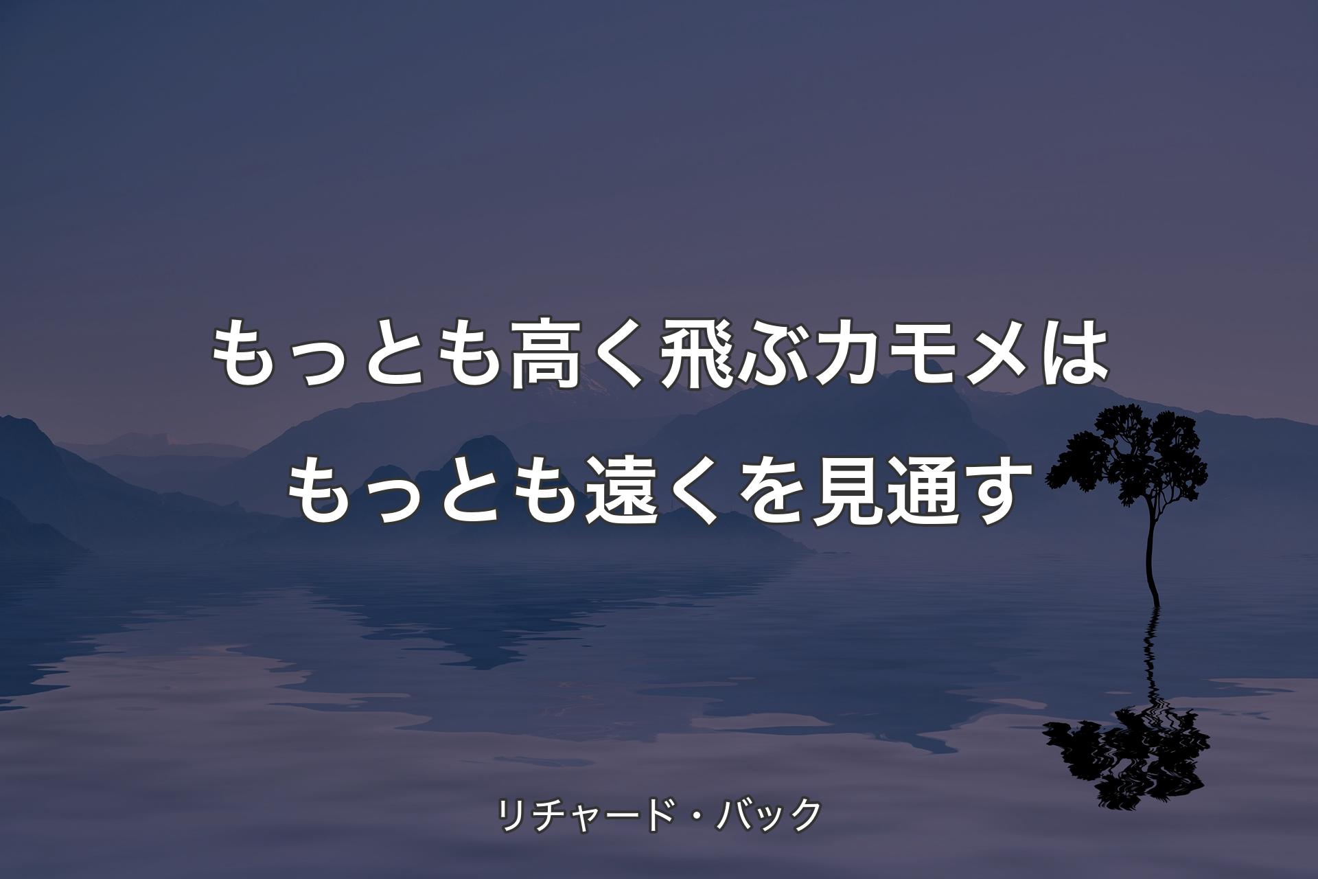 【背景4】もっとも高く飛ぶカモメはもっとも遠く�を見通す - リチャード・バック